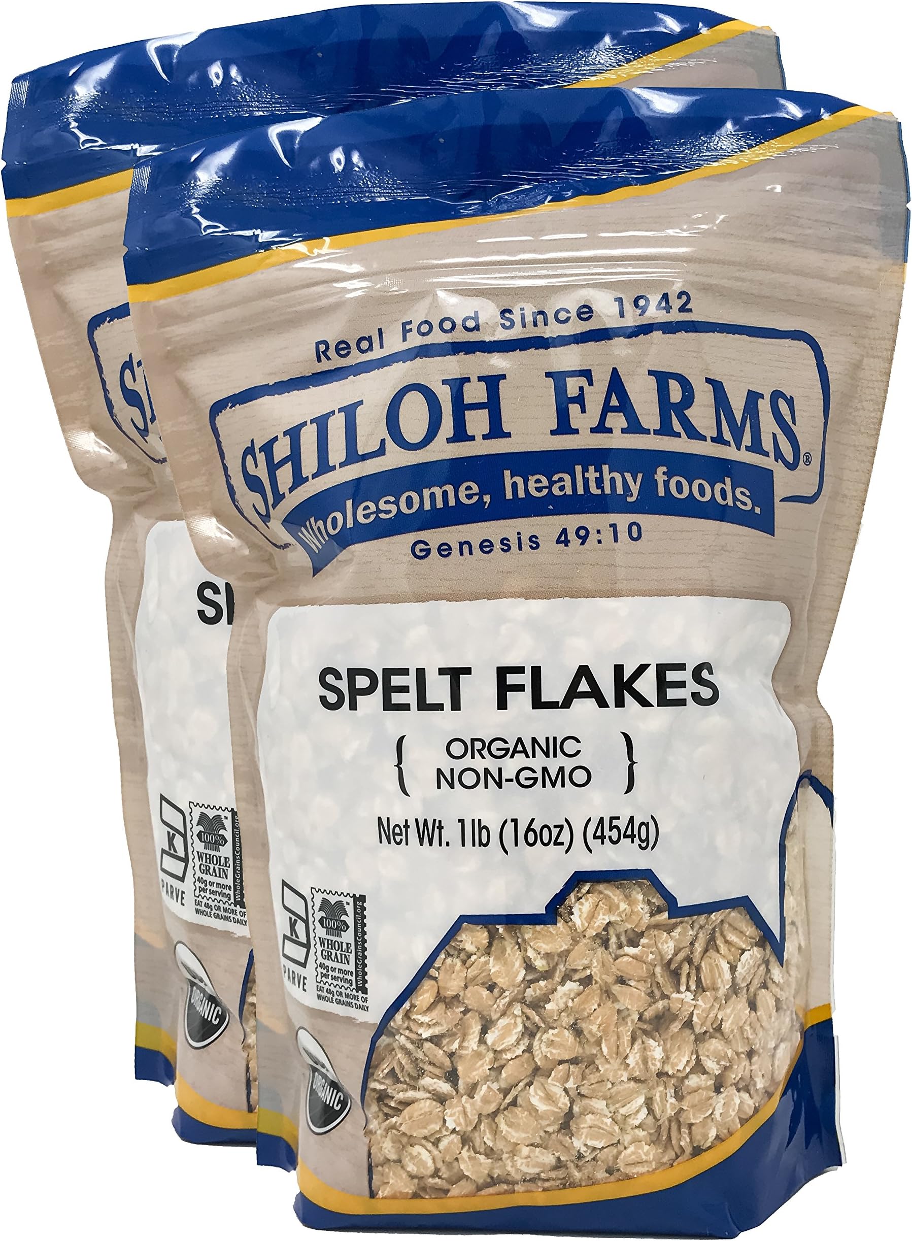 Shiloh Farms - Organic Spelt Flakes, 2 Packs - 16 Ounce each
