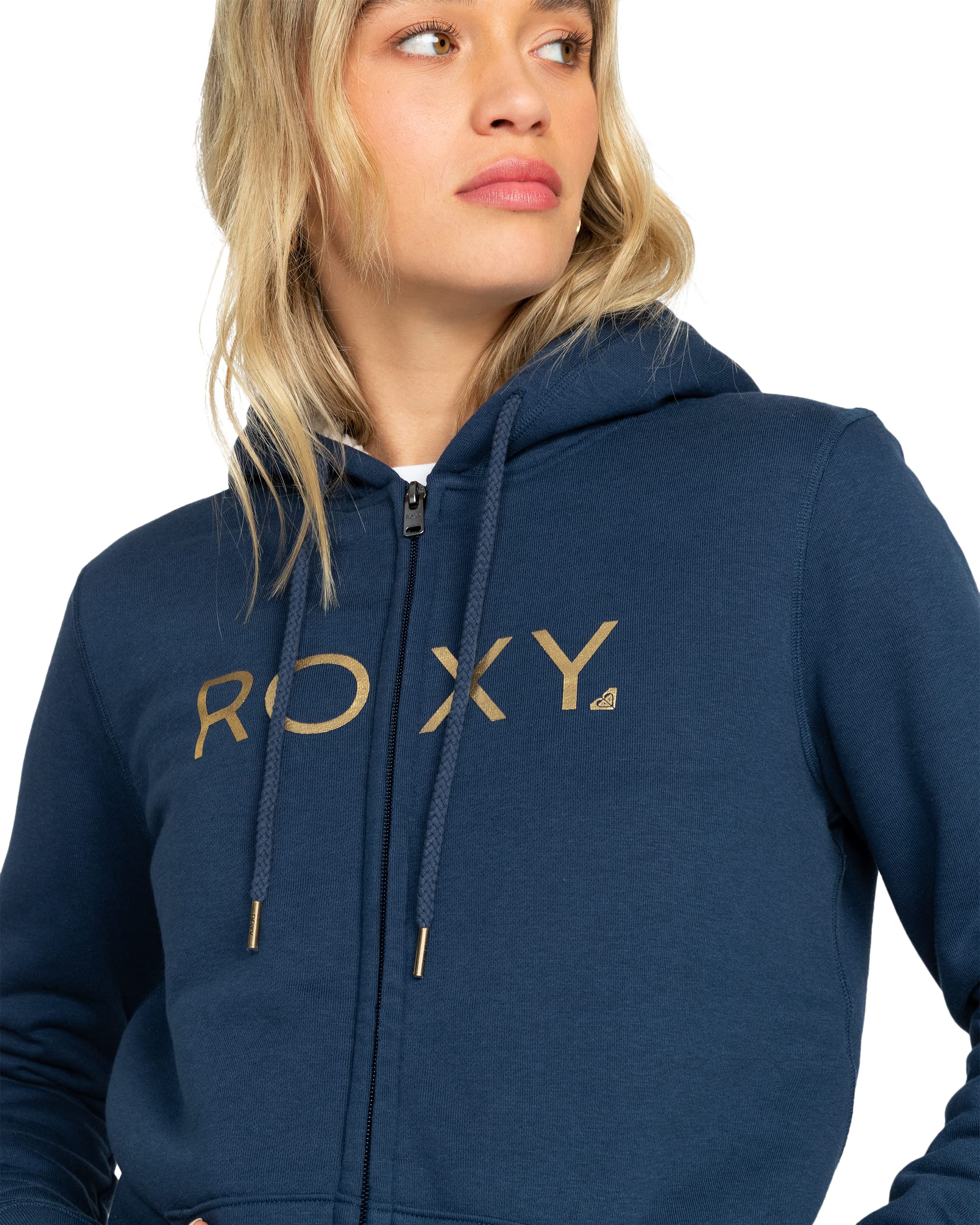 Roxy Itia Zip Sherpa Logo Pull Femme