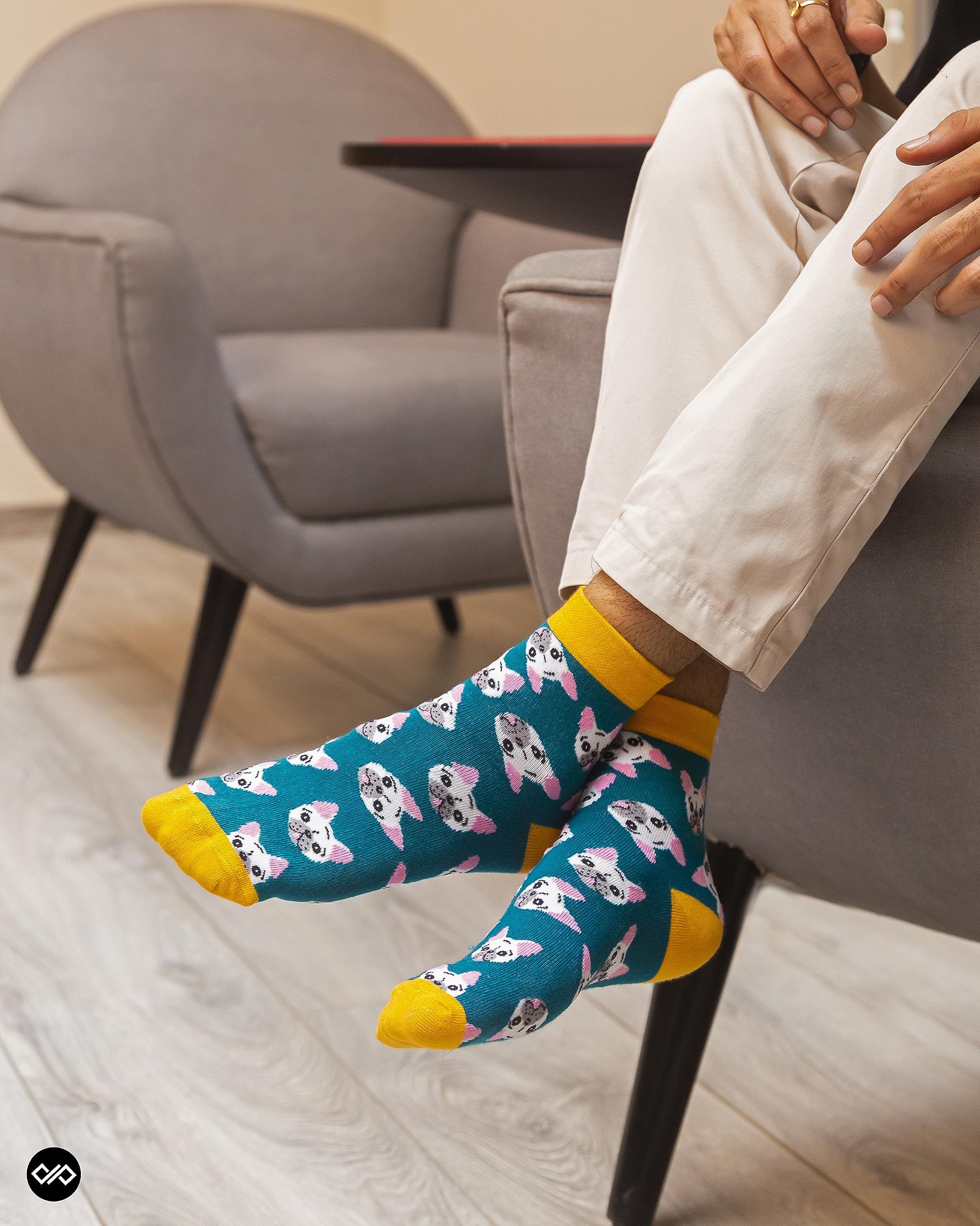DYNAMOCKS Calcetines de algodón peinado para hombre y mujer (paquete de 6) (multicolor, talla única)
