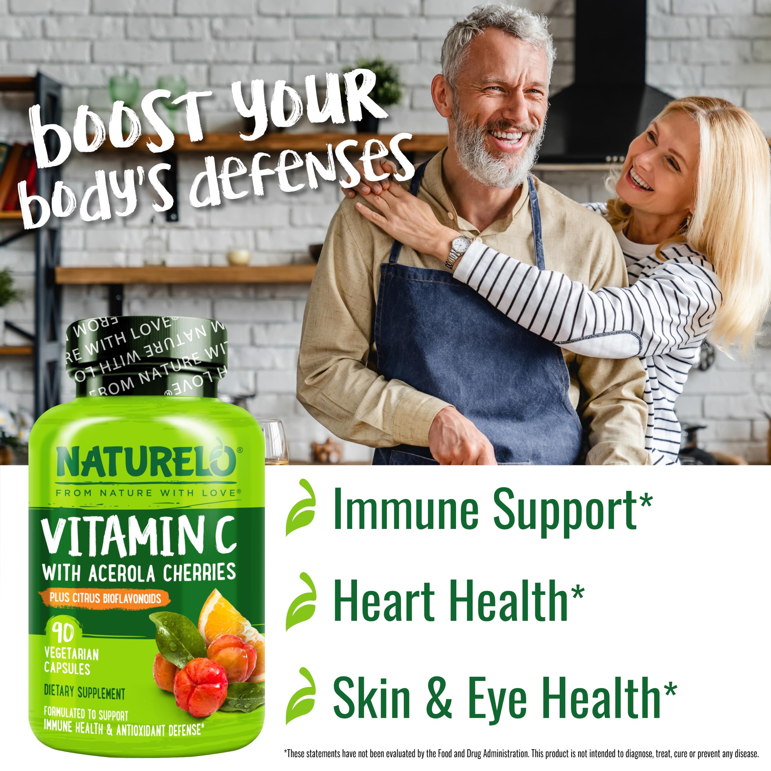 NATURELO Vitamin C 500 mg, Immune Support, Vegan, 90 Capsules — Amazon image 2