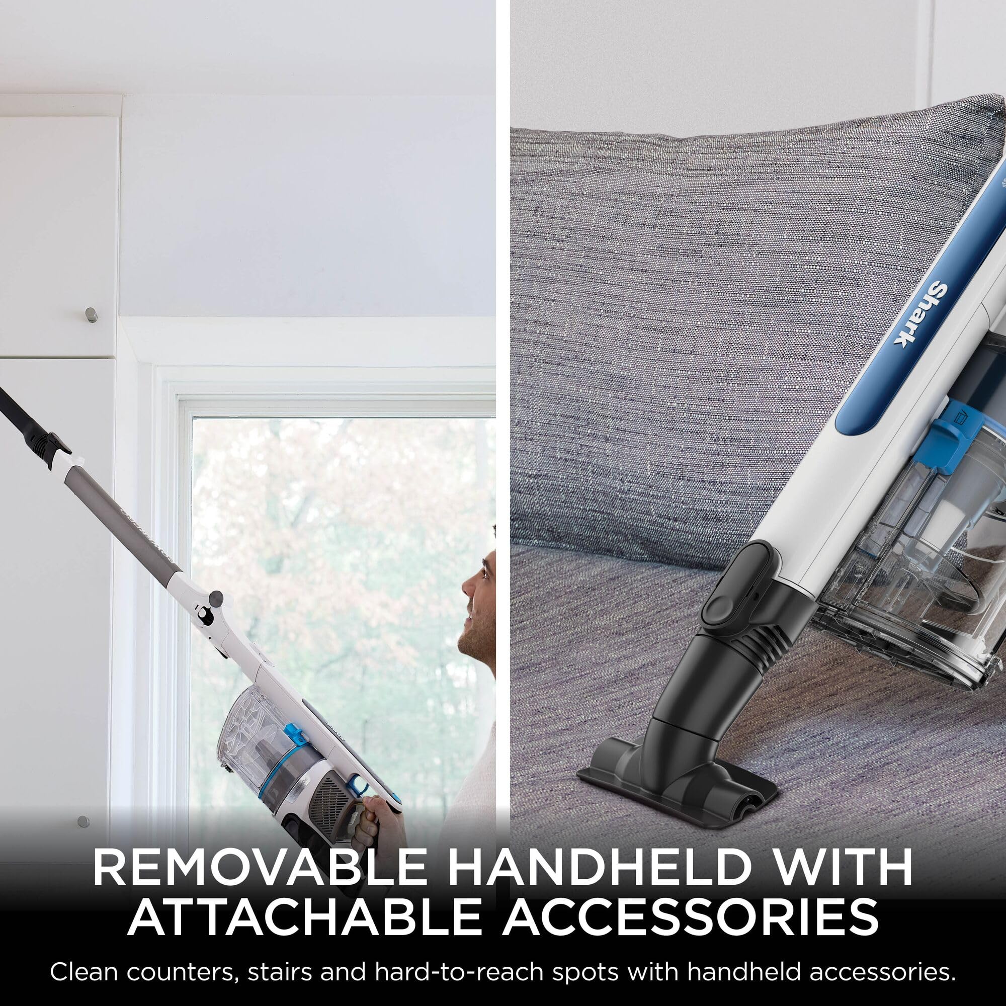 Shark PowerPro Pet Cordless Stick Vacuum Cleaner, Lightweight, Floor Detect Technology, Anti-Hair Wrap Technology, Anti-Allergen Complete Seal, Flexible, Handheld mode, Java Metallic, IZ380UKT — view 10