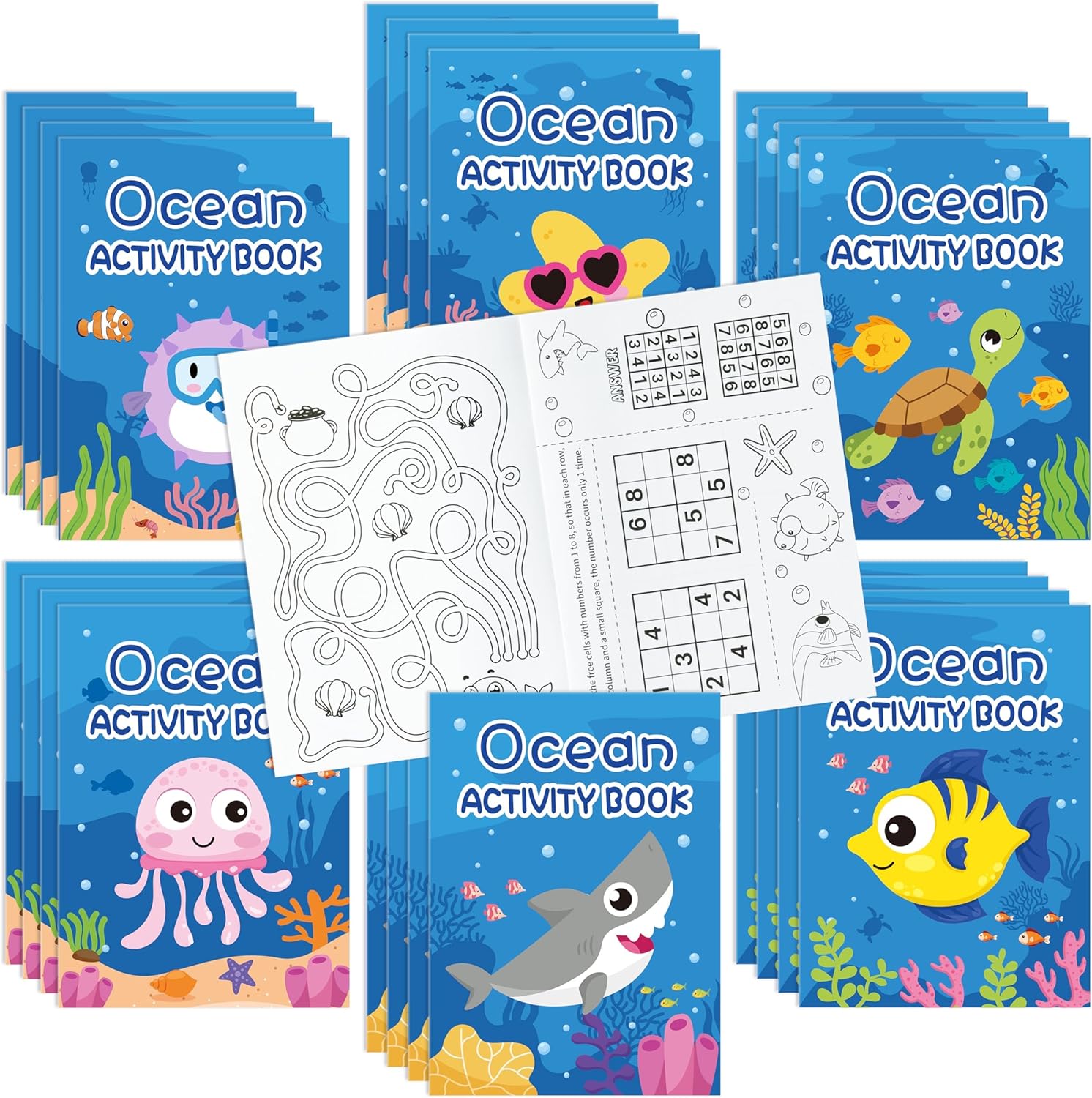 ANGOLIO Easter Geometry Coloring Books - 24Pcs Jesus Lives Christain Color Booklet Bulk with Hosanna Bible DIY Art Drawing Book for Easter Basket Stuffers Religious VBS Sunday School Classroom Rewards