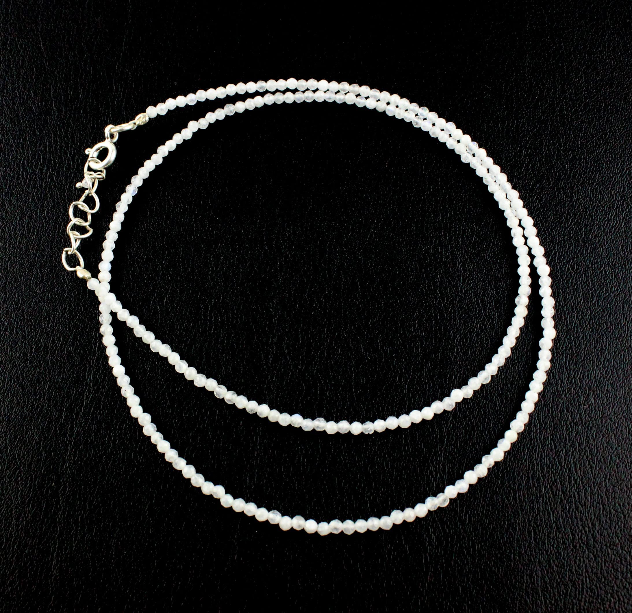 Regenbogen Mondstein Kette mit verlängerung kette