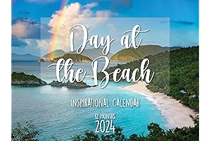 Day at the Beach Premium Wall Calendar 2024