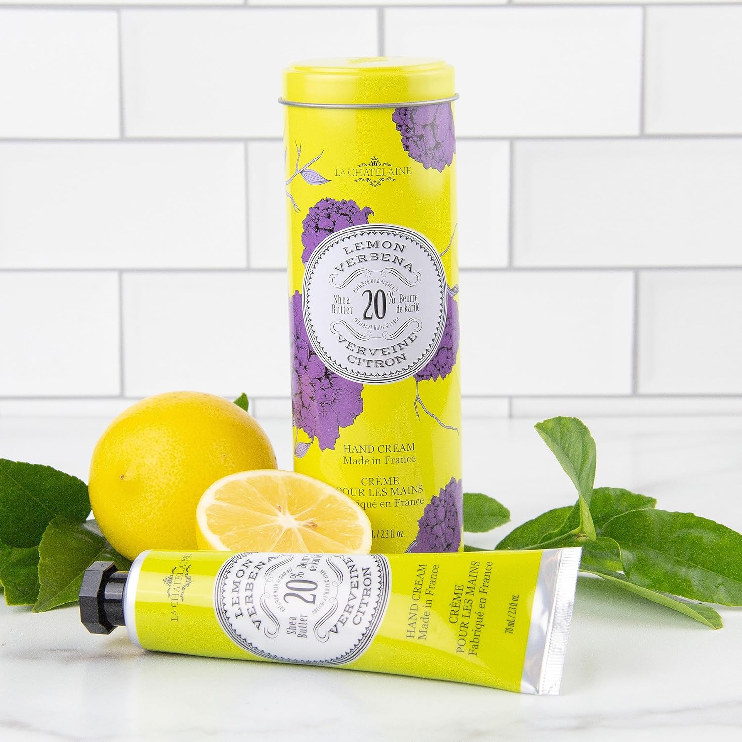 La Chatelaine Shea Butter Hand Cream, Made in France, Natural and Organic Ingredients, 70ml / 2.3 oz, Gift Tin, Sweet Almond - Image 4