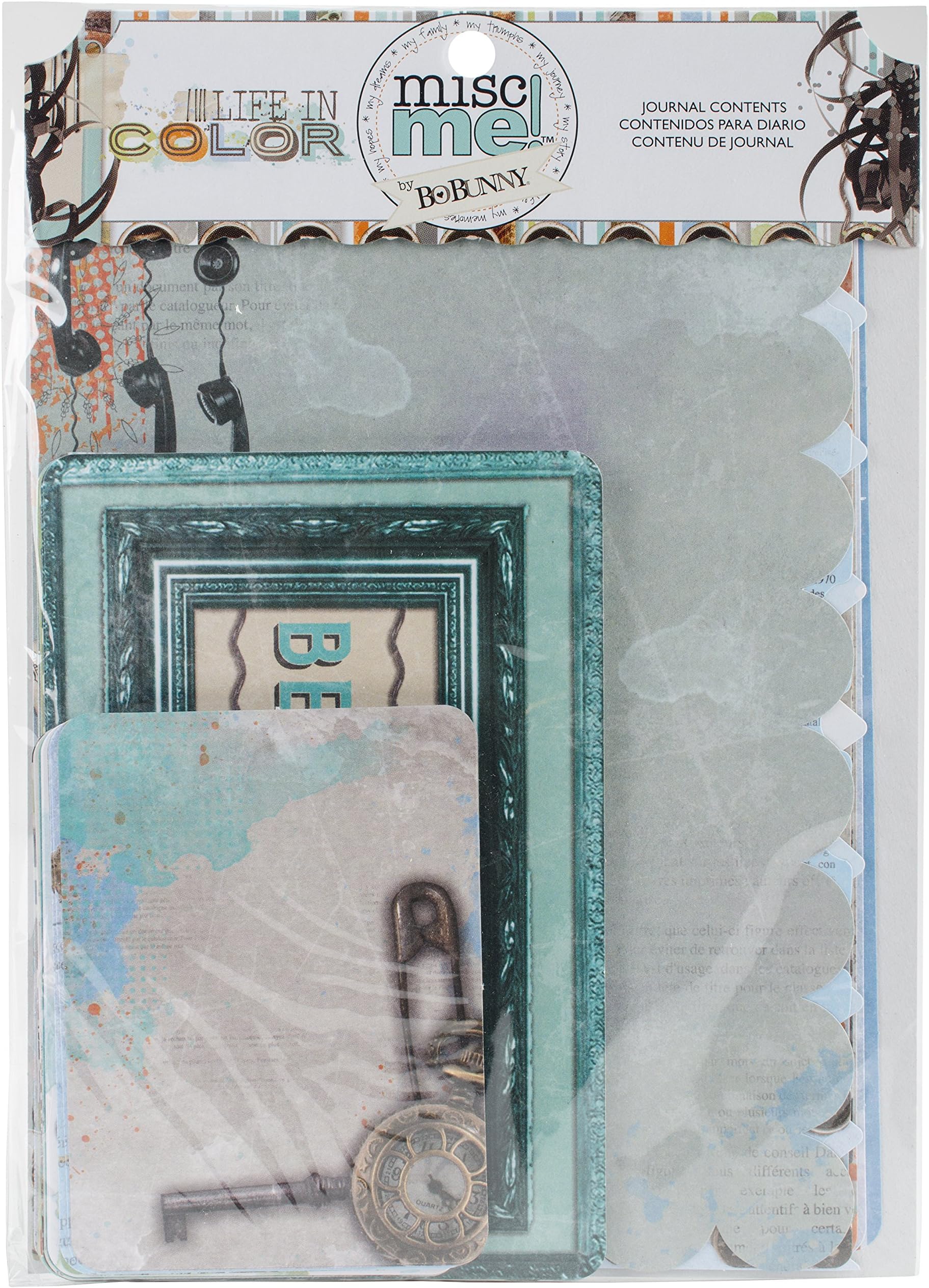 BoBunny Misc Me Journal Contents Set, Multi-Colour, 16.51 x 22.86 x 1.01 cm
