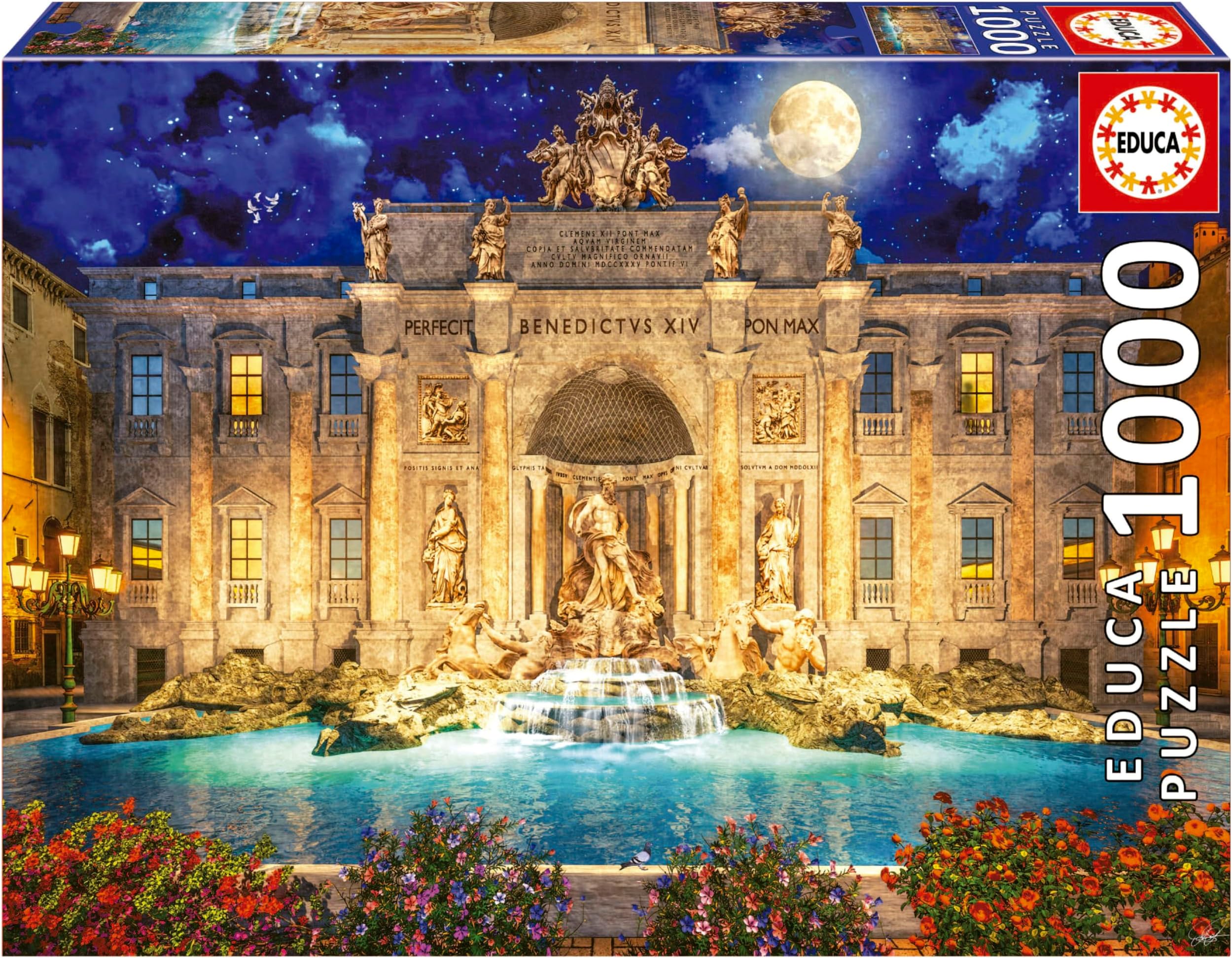 Trevi Fountain, Rome | 1000 Piece Puzzle for Adults. Measurements: 26,77" x 18,89". 14 Years Old (19923)