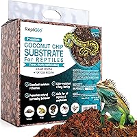 Repti360 Coconut Chip Substrate 10LB Block: Expands to 72 Quarts Natural Bedding for Ball Pythons, Bearded Dragons, Tortoises