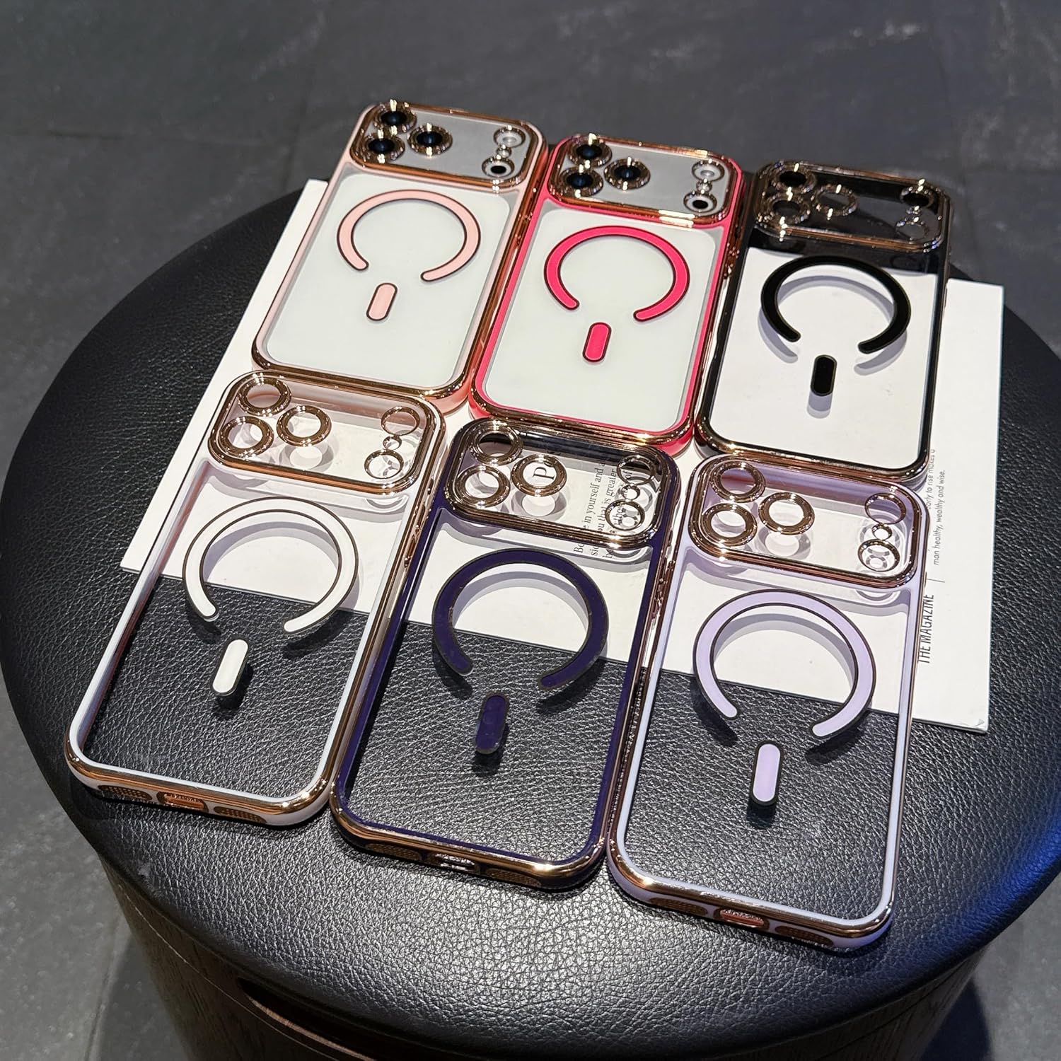 ZCDAYE for Case for iPhone 17 Pro Max,Compatible with MagSafe, Crystal Clear Full Camera Protection Phone Cases Cover for iPhone 17 Pro Max (6.9 inch), Hot Pink - Image 9