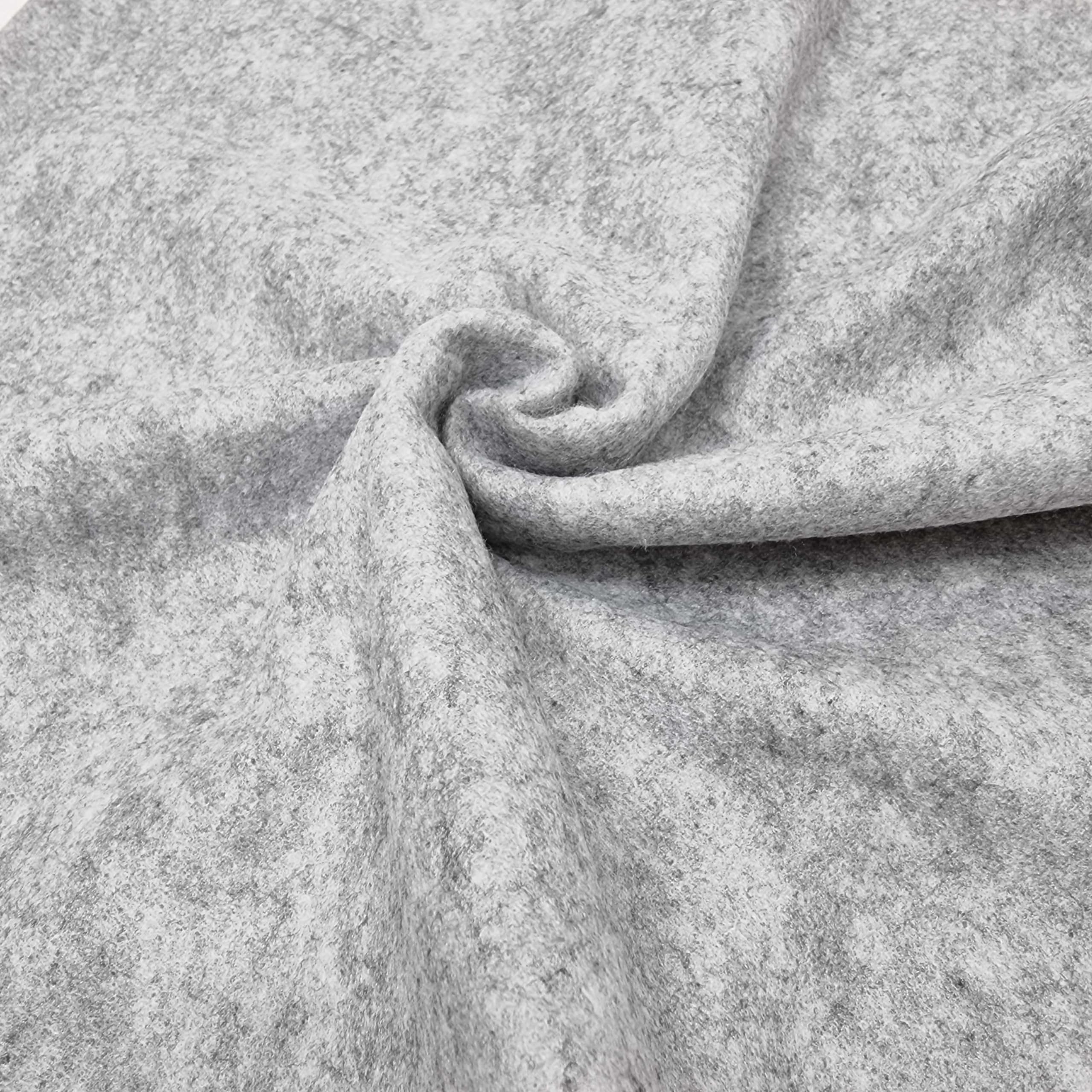 TFG Grey Fleece Fabric Soft Warm 100cm Wide Breathable Compressed Dressmaking Hoodie Material Sewing Crafts (5 Metre)