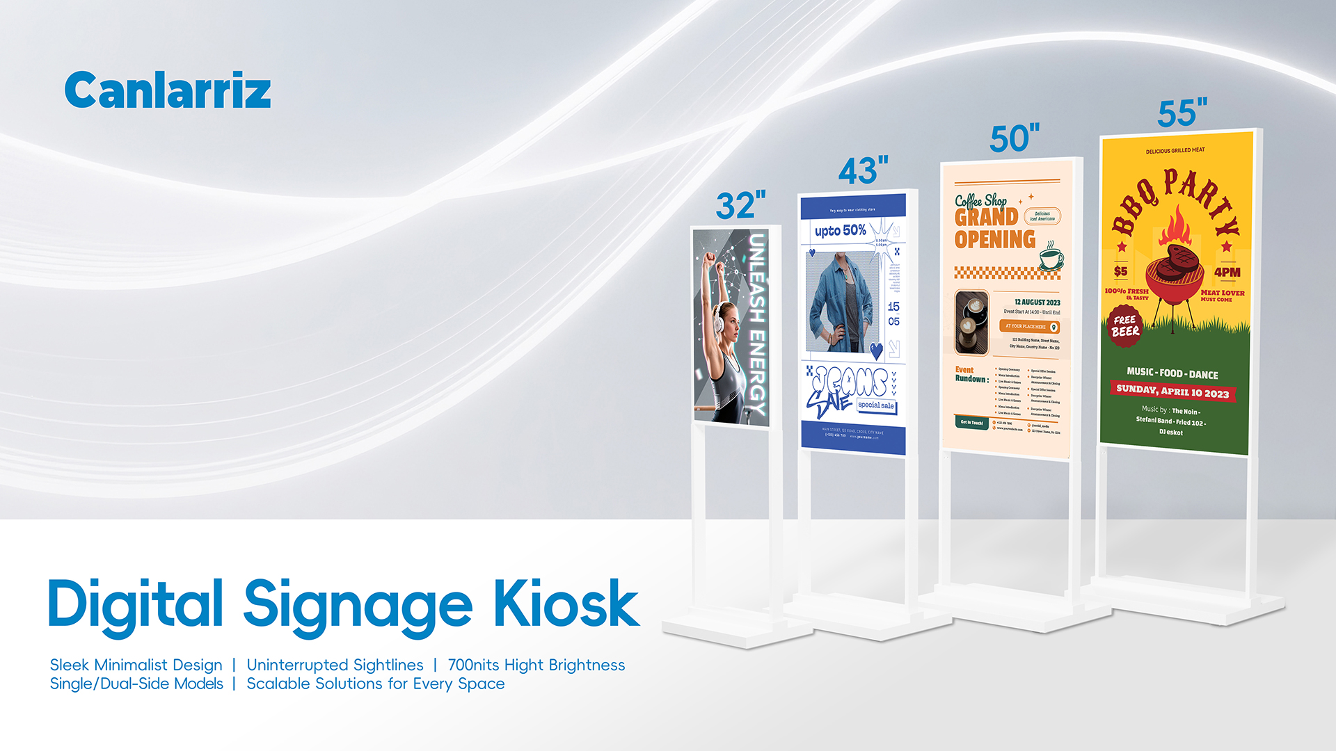 Amazon.com: Canlarriz 32 inch Digital Signage Kiosk 700 nits FHD