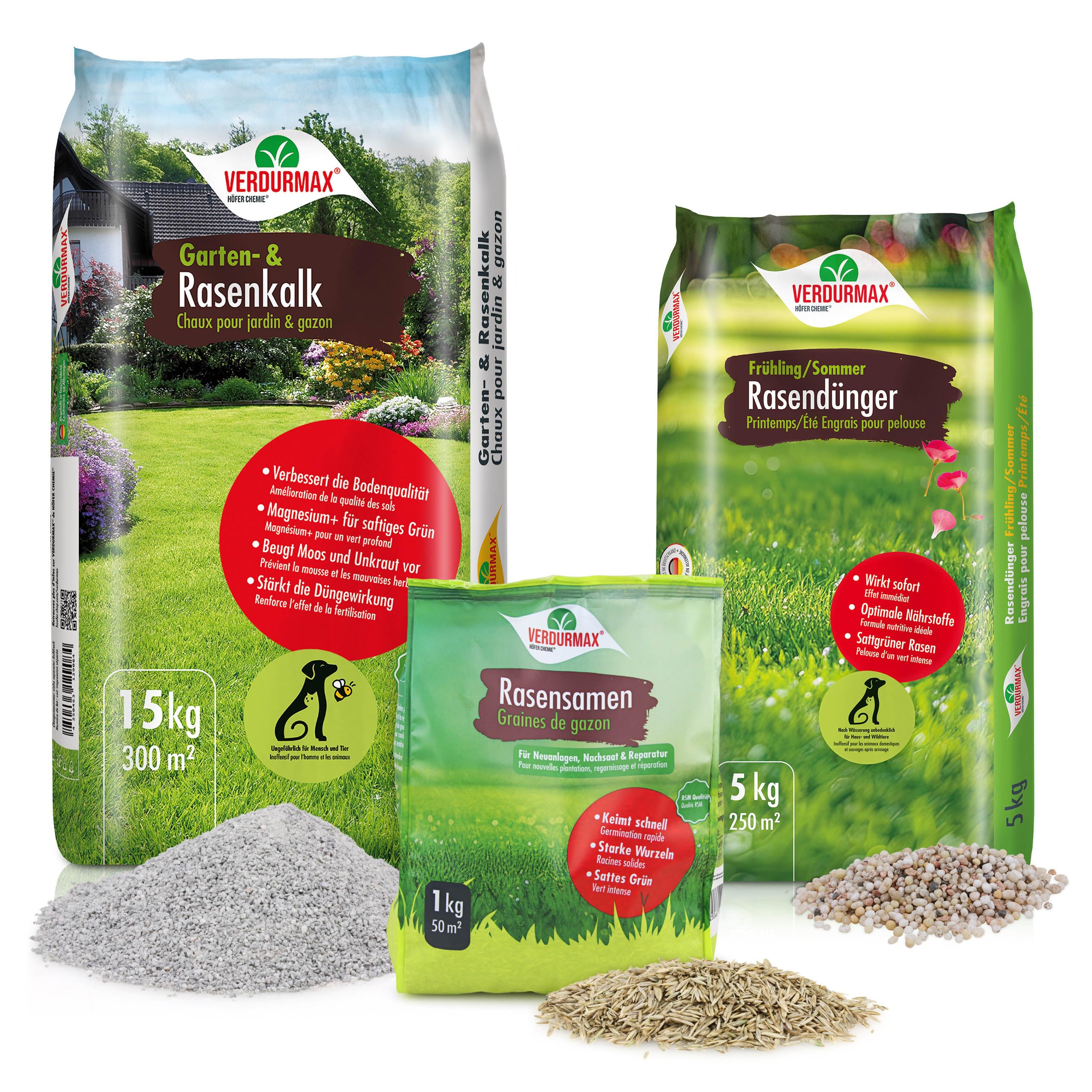Verdurmax Kit de Démarrage Printanier 250 m² - Fertilisant Pelouse Verte