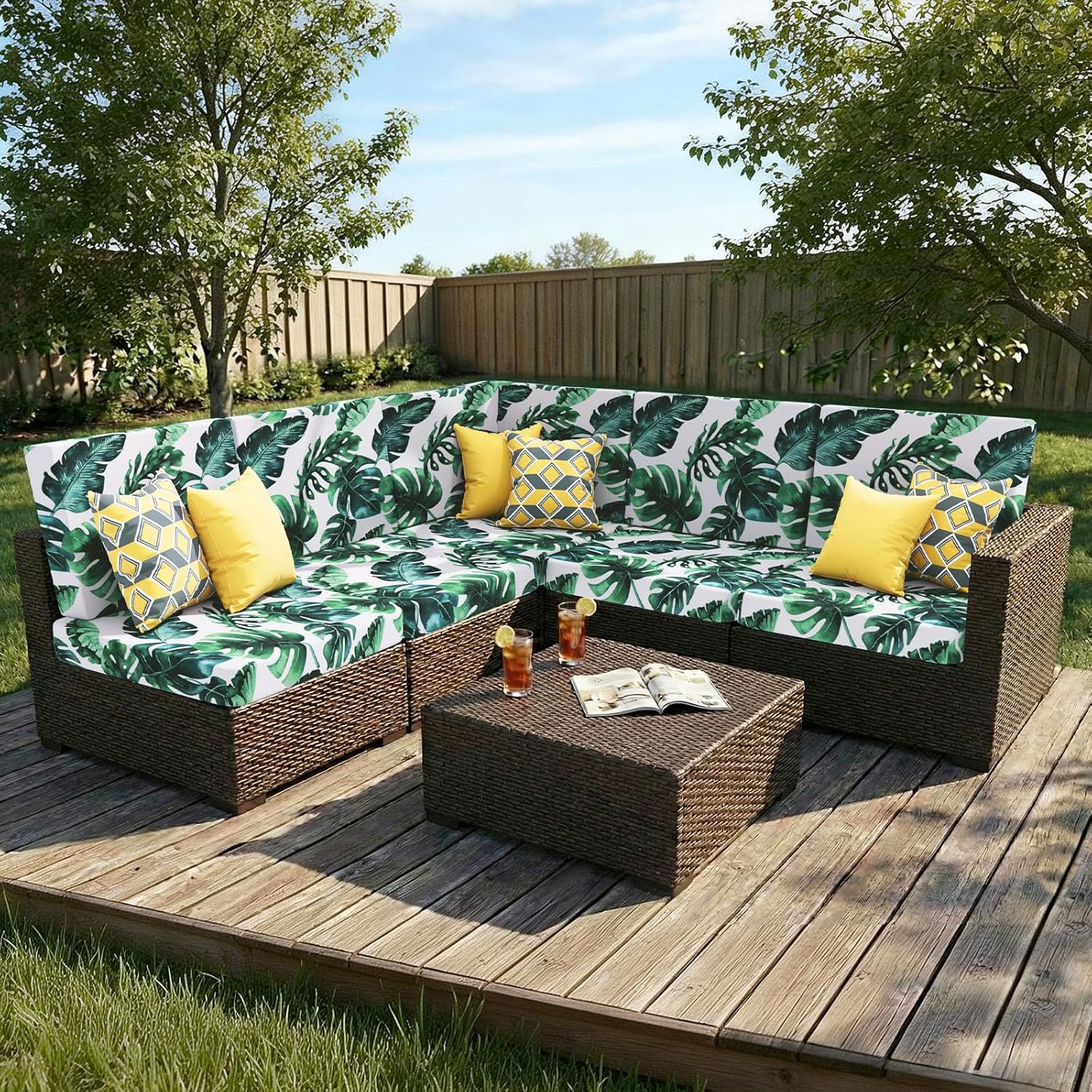smiry printed couch cushion covers, stretch soft couch covers for sofa, washable non-slip sofa slipcover furniture protector for indoor and outdoor (3 pack, green) seat 3 pack green