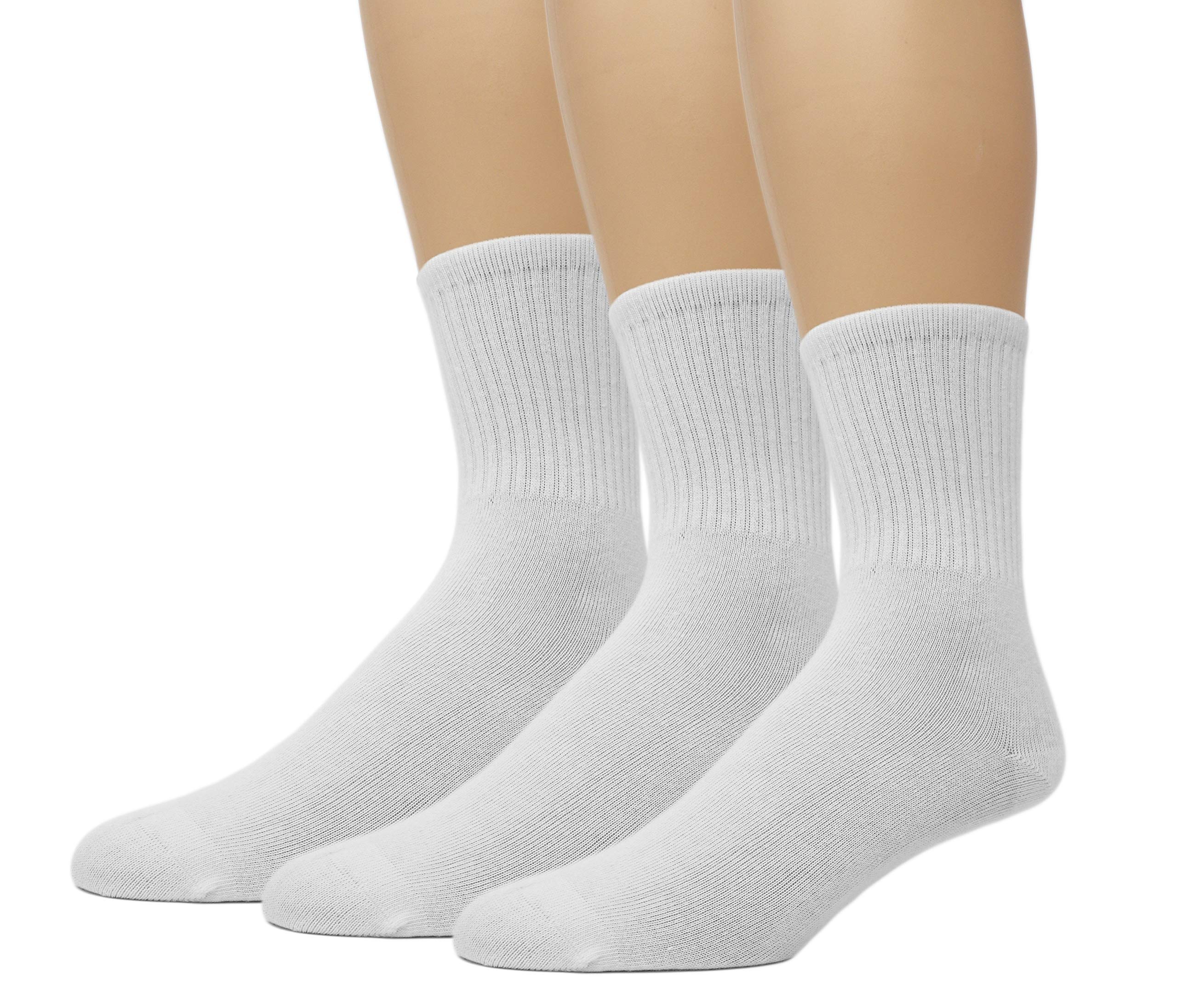 EMEM ApparelEMEM Apparel Unisex Kids Soft Cotton Crew Casual School Uniform Socks for Boys and Girls 3-Pack