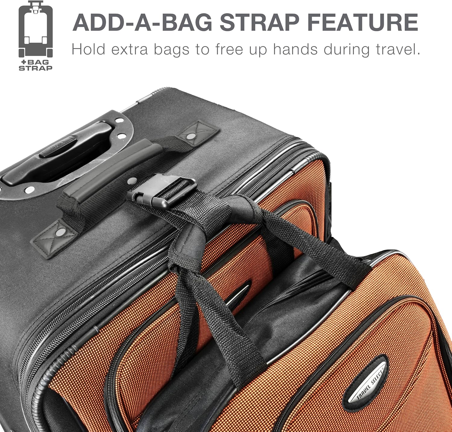 Travel Select Amsterdam Softside Expandable Luggage with Rolling Wheels, Gray, 2-Piece Set (15/21)