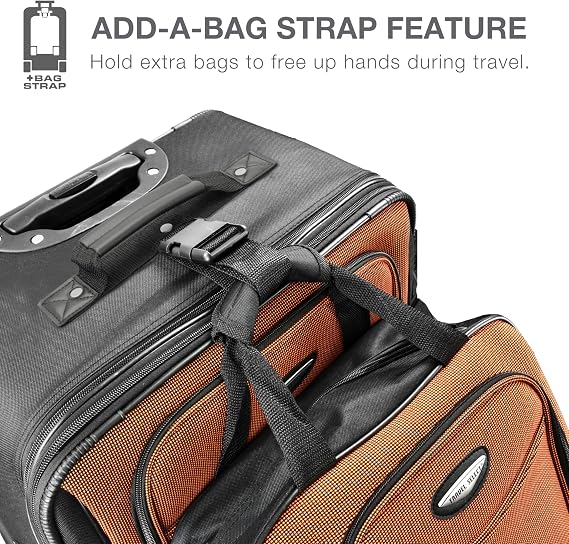 Travel Select Amsterdam Softside Expandable Luggage with Rolling Wheels, Gray, 2-Piece Set (15/21)