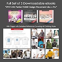 Vista 5 de Guía de alineación de vinilo para regla de camiseta (actualización 2025 – talla XL) – Herramienta de medición de camisa diseño de centro