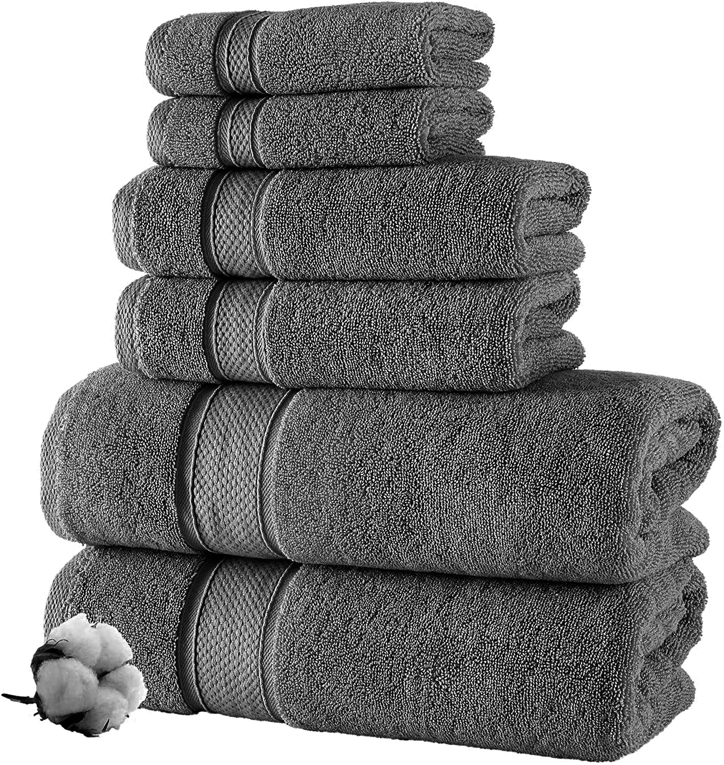 Towelbay Charcoal Luxury Bath Towels (800 Gsm) 100% Egyptian Cotton Face Hand Bath Towel Super Jumbo Bath Sheets Quick Dry & Absorbent Multipack (Hand Towel, )