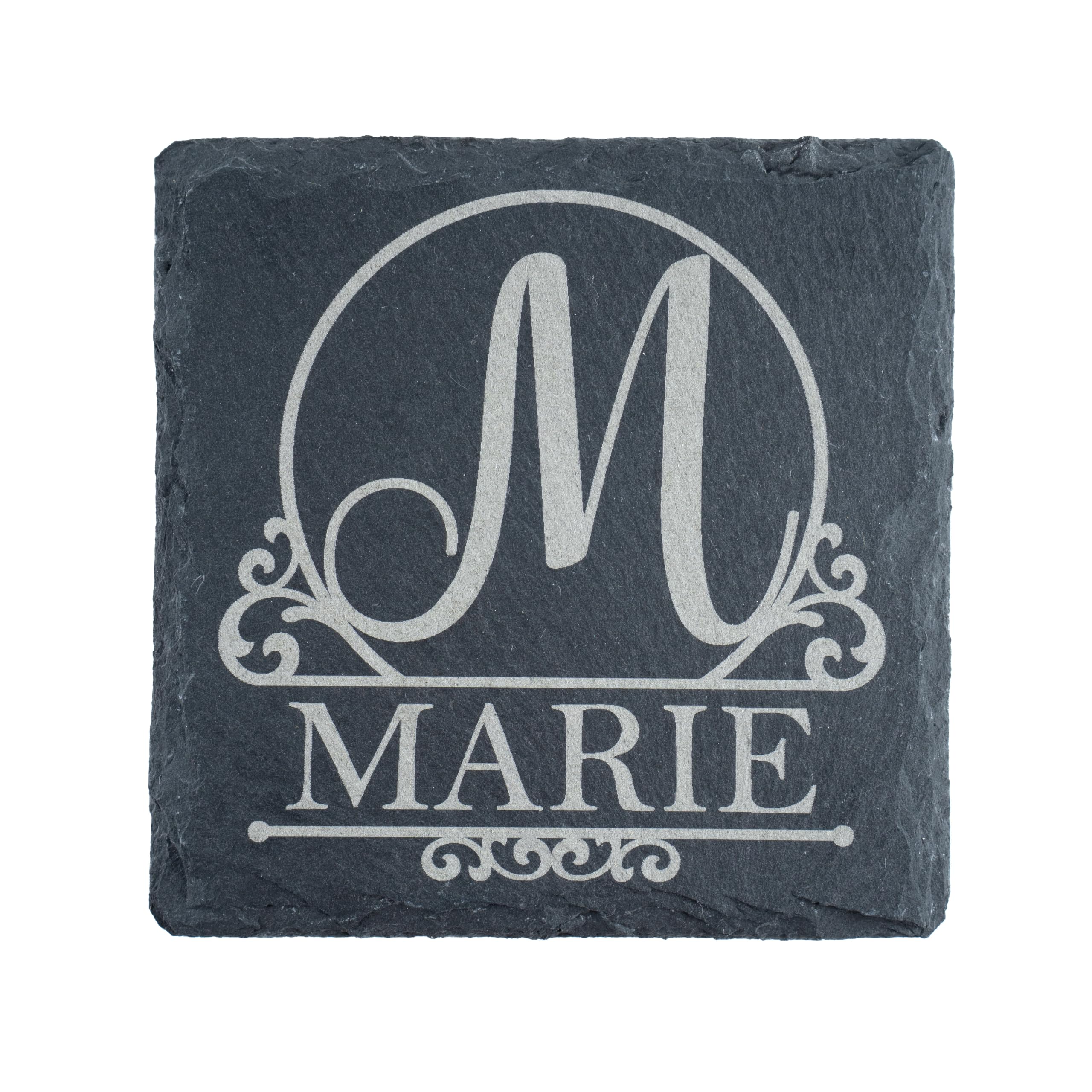 Personalised Slate Coaster - Custom Name Engraved Beer Mats for Home Pub