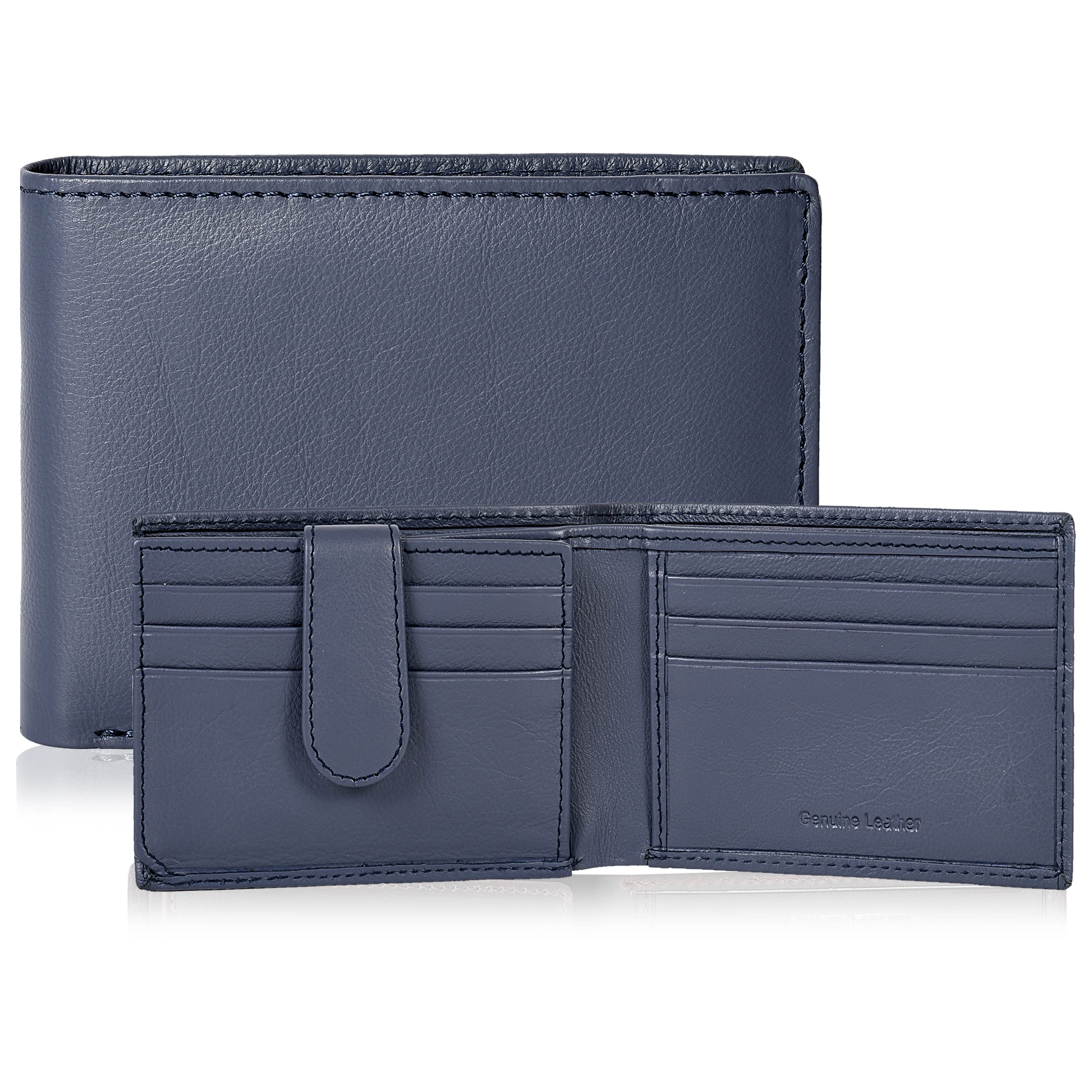 Eono Leather Wallet for Men - Stylish Casual Slim Wallets with Credit Card Holder, RFID Blocking, Gift Box