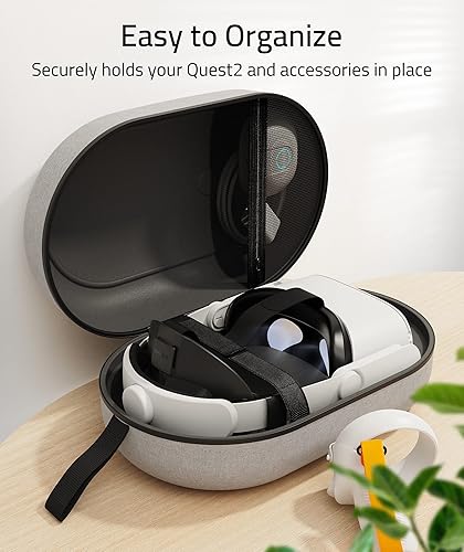 Miniatura 3 de Syntech Large Hard Carrying Case Compatible with OculusMeta Quest 2Meta Quest Pro Accessories VR Headset with Elite Strap Touch Controllers and