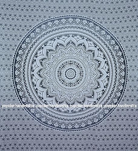 Miniatura 2 de Popular Handicrafts Original Ombre - Tapiz indio Mandala para pared, ornamento hippie, colcha bohemia con brillo metálico