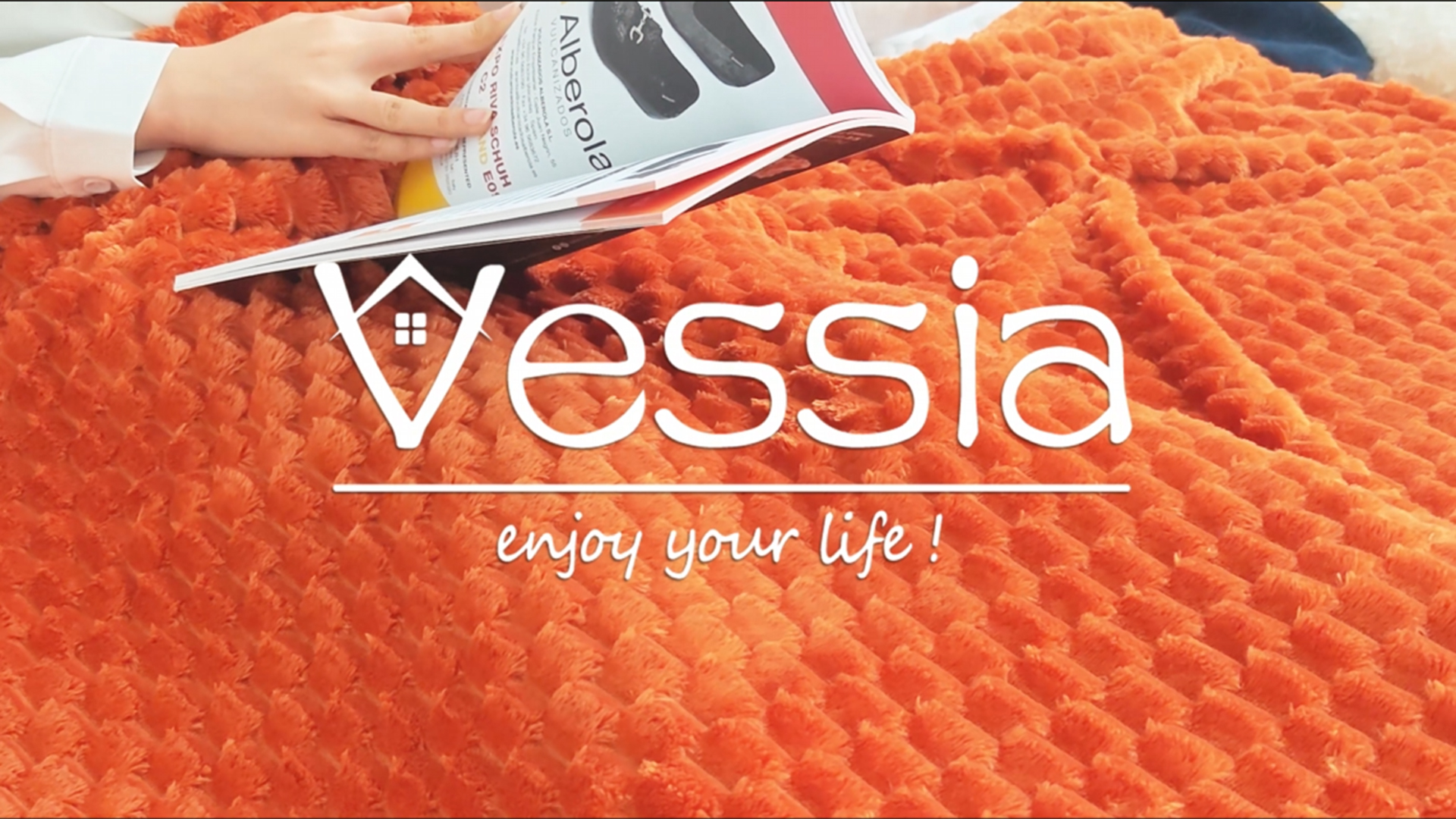 Vessia Flannel Fleece Throw Manta de Lana (50x70 inch), Manta 3D Jacquard Verde Salvia Suave y Cálida para Sofá, Cama, Silla, 300GSM Toque Súper Suave y Ligera para Decoración de Hogar Todo el Año miniatura 7
