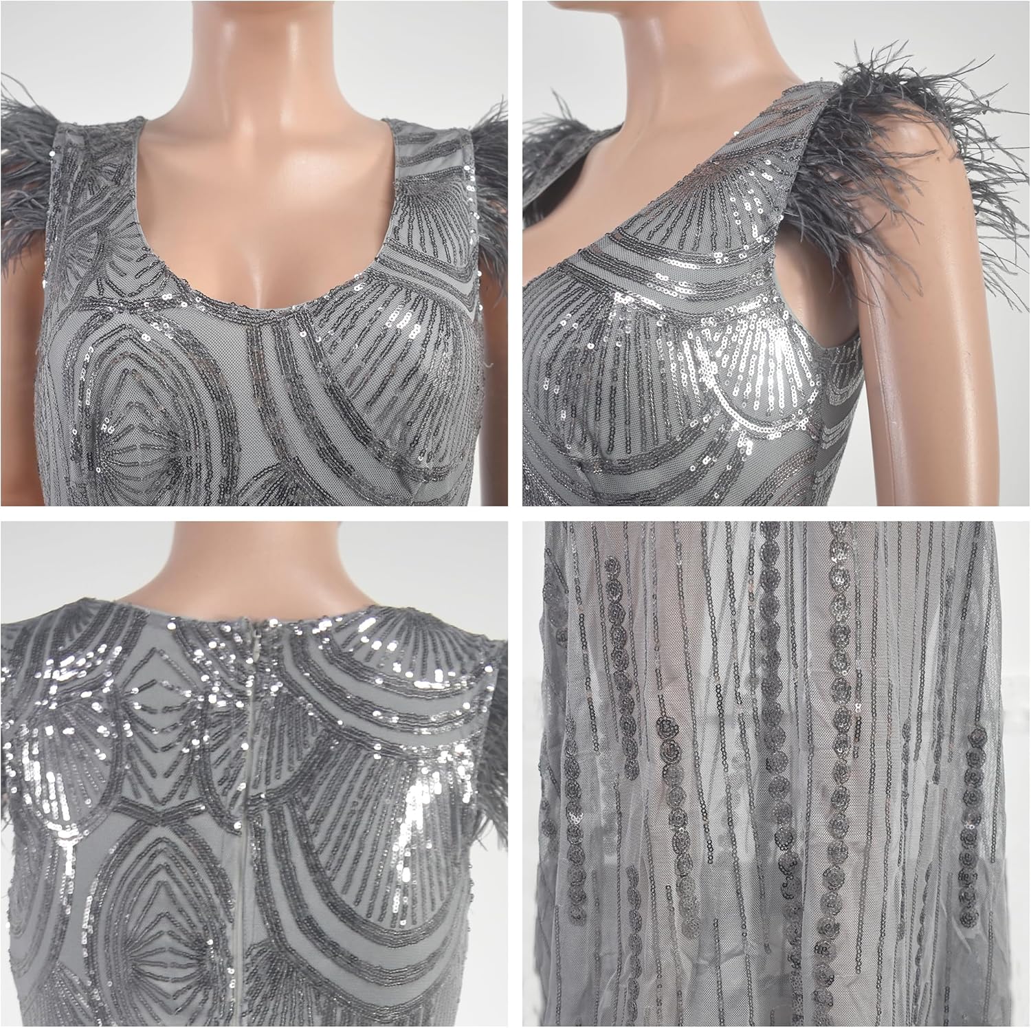 PORRCEY Women's Sexy Elegant Sparkly Sequins Evening Dress Party Club Night Outfits - Image 6