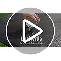 LUSHVIDA 6 Packs Vinyl Tablecloths with Flannel Backing for 6ft Rectangle Folding Table Cloths - Waterproof Plastic Picnic Table Covers with Elastic Corners, 30x72 inch, Black - Image 8