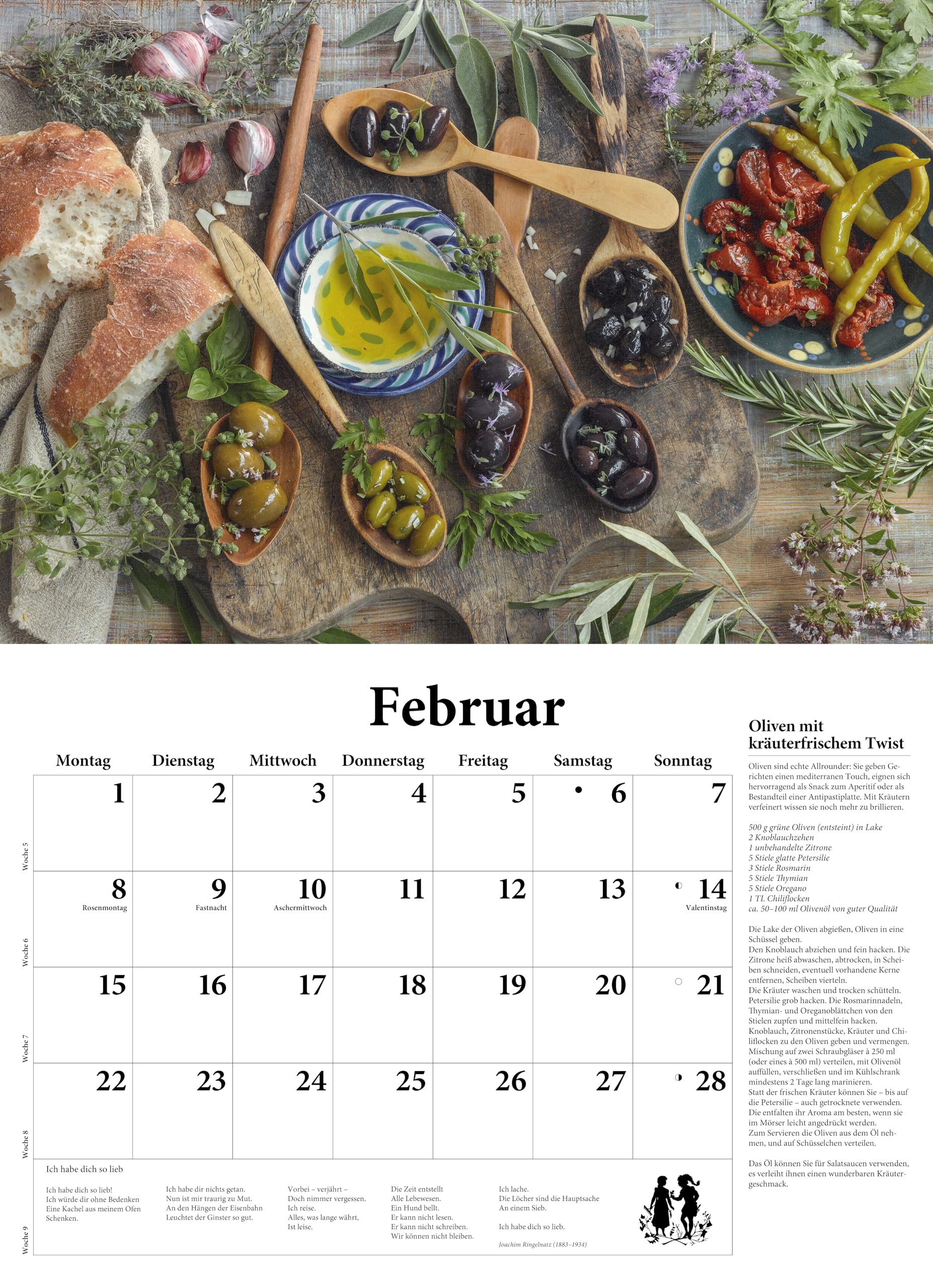 DuMonts neuer Küchenkalender 2027: Wandkalender 42x29 cm (42x85 cm geöffnet) mit saisonalen Rezepten, Gedichten und Fotografien von Christel Rosenfeld