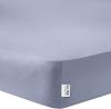 KobeHome Knitted Combed Cotton Elastic Sheet, Battal Double, Light Gray, Cotton-Elastane 230G/M2