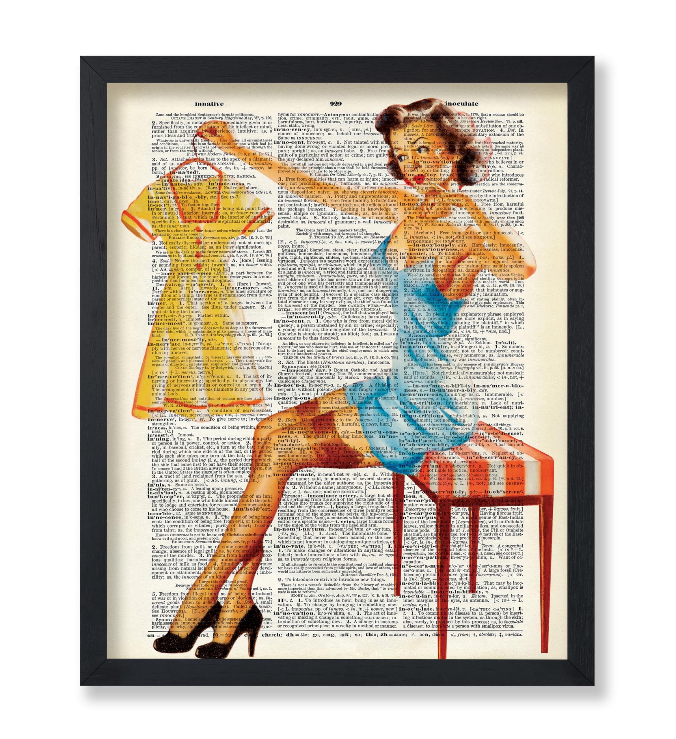 Poster Master Pin-Up Girl Picking Dress Print - Dictionary Poster - It Can't Be Me Art - Gift for Her, Women, Tailor - Great Decor for Bedroom,