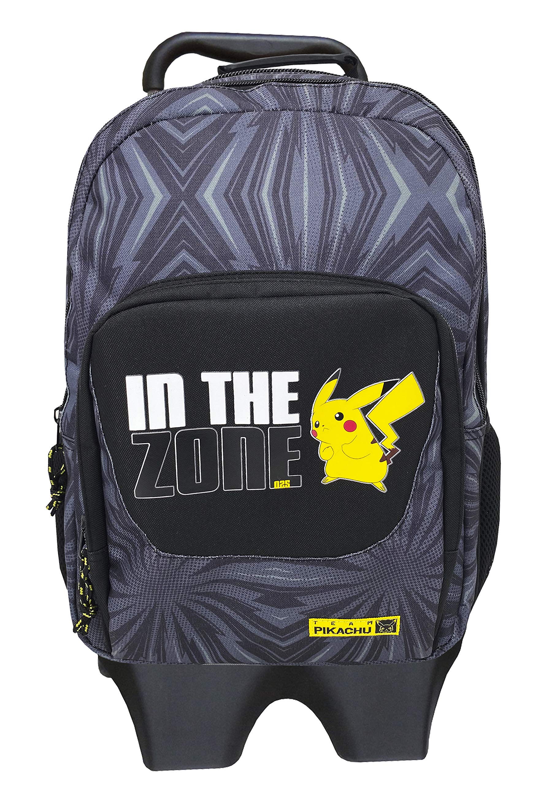 CYPBRANDS Pokémon- Mochila con carro extraíble, Material escolar, Mochila con ruedas, Color Gris, Unisex, Producto Oficial (CyP Brands)