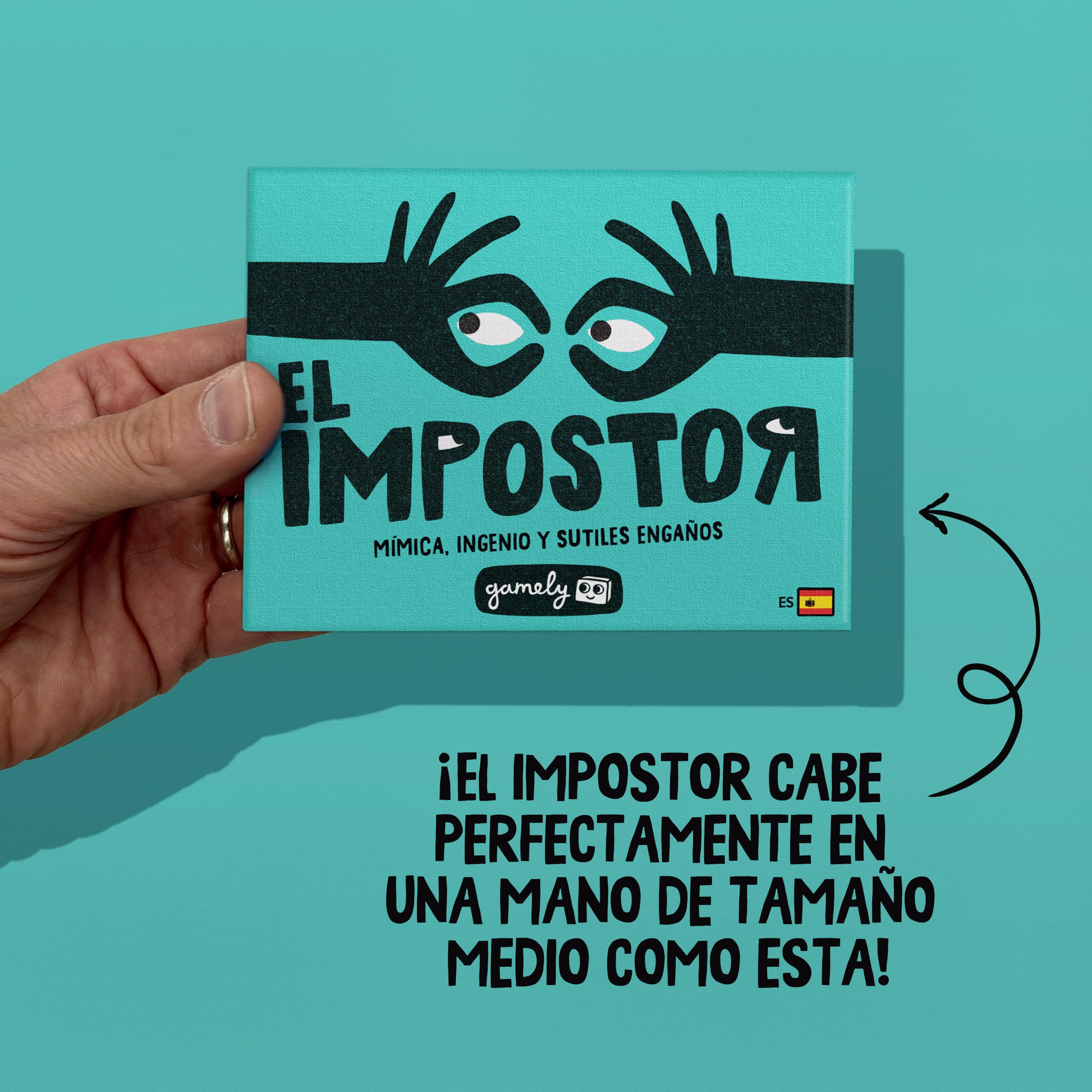 Gamely El Impostor | Divertido Juego de mímica e identidades secretas en Formato de Bolsillo – mentiras, conjeturas y Gestos discretos para Adultos, jóvenes y familias (Segunda Edición)
