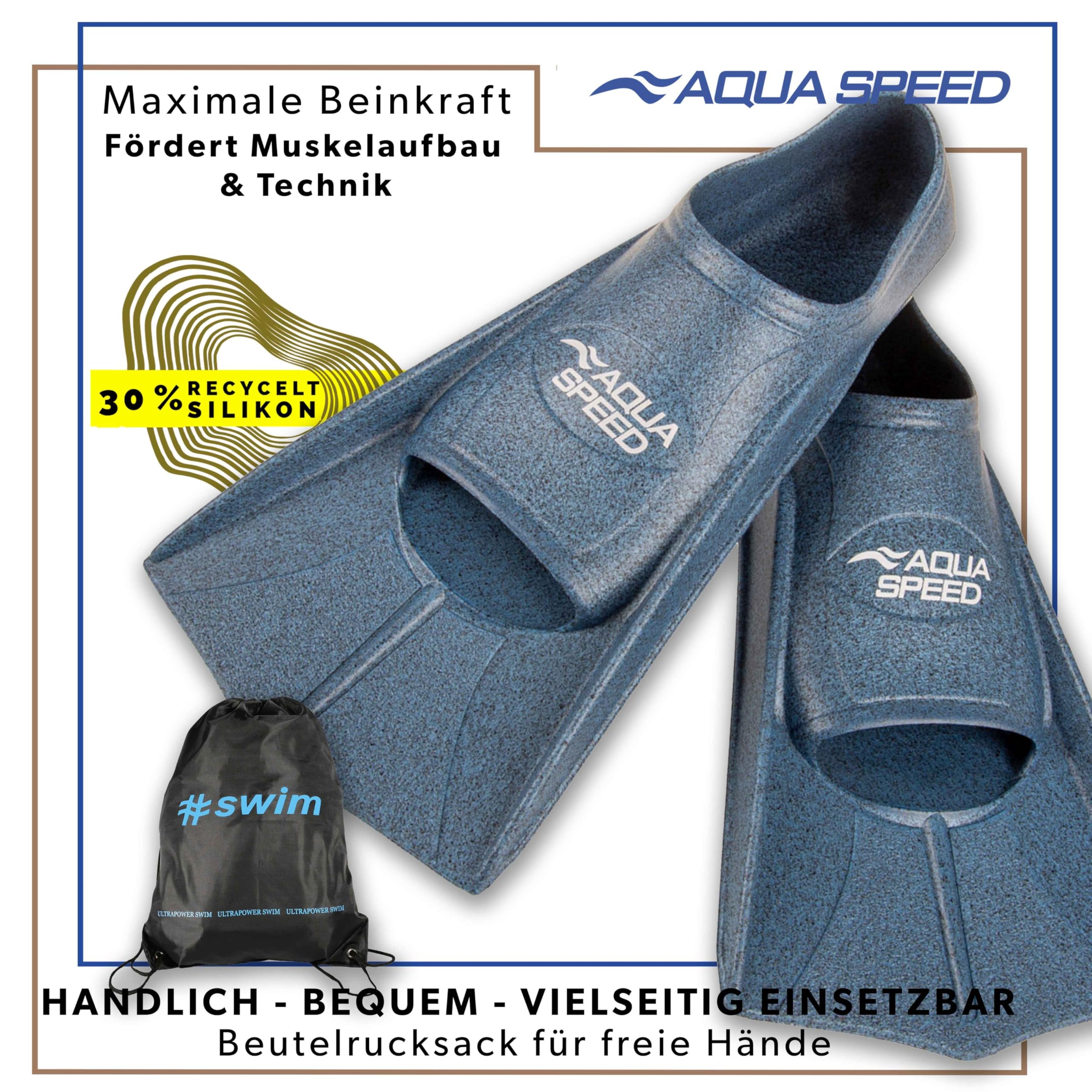 Aqua Speed Kurze Schwimmflossen für Erwachsene und Kinder I HIGH TECH | weiche Trainingsflossen I leichte Kurzflossen I Training Flossen I Trainingsschwimmflossen I Schwimmen I Schwimmtraining
