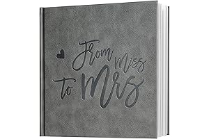 Easily customizable scrapbook for transitions from Miss to Mrs bridal shower guest...
