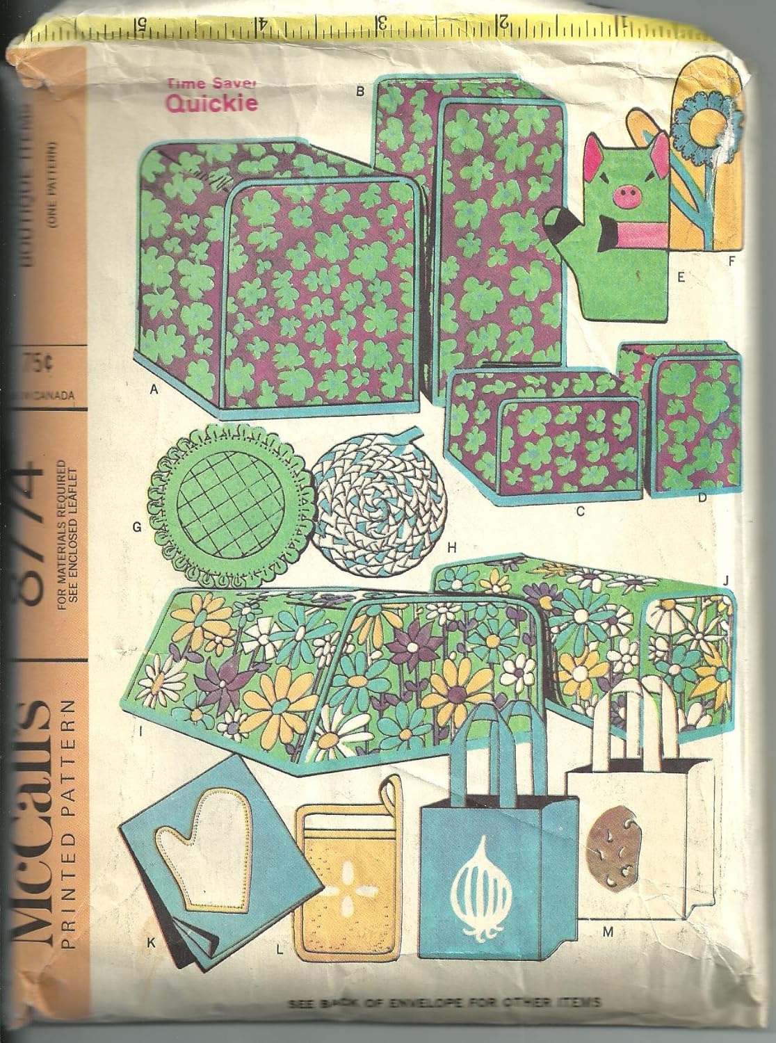 Vintage Mccall's 8774, 25 Bazaar Boutique Items