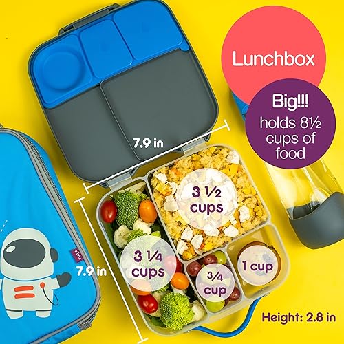Miniatura 4 de b.box Paquete de 3 unidades de almuerzo y merienda para niños, incluye lonchera Bento ligera a juego, mini lonchera y caja de refrigerios  Material