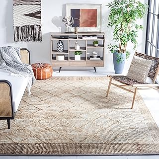 SAFAVIEH Area Rug 8x10 - Kilim Collection - Large - Natural & Beige, Han...