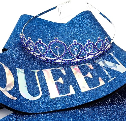 Miniatura 22 de CIEHER Corona de cumpleaños, banda de reina de cumpleaños y tiara de diamantes de imitación para mujeres y niñas, tiaras y coronas para mujeres