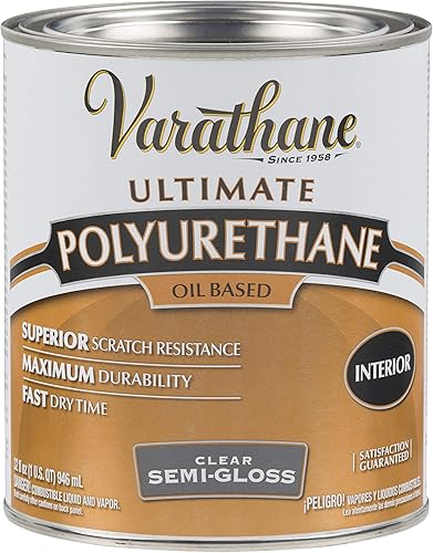 Rust-Oleum 6041H Ultimate poliuretano a base de aceite cuarto de galón acabado semibrillante 32 onzas líquidas