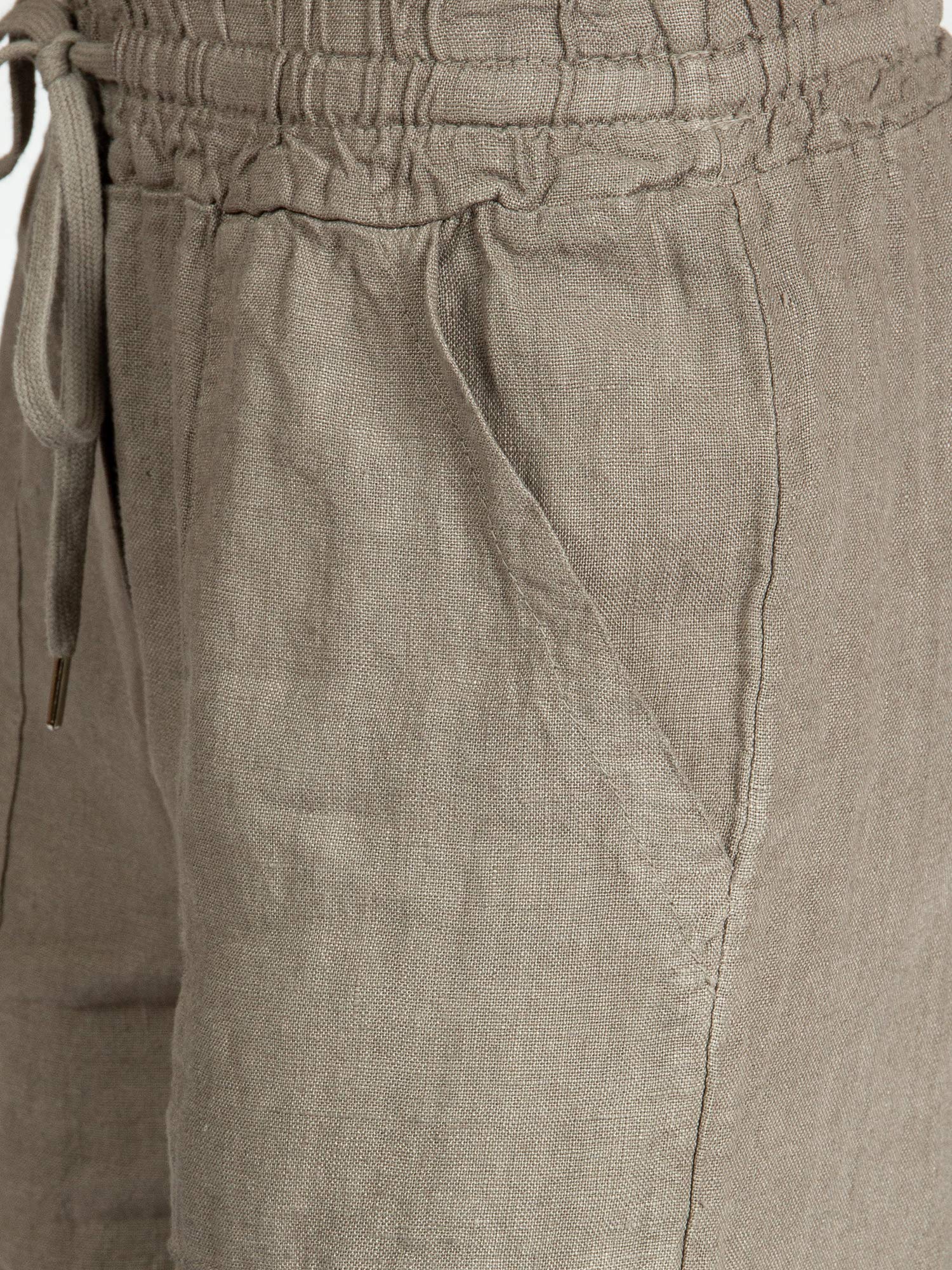 Caspar KHS051 Elegante Damen Casual Sommer Leinenhose