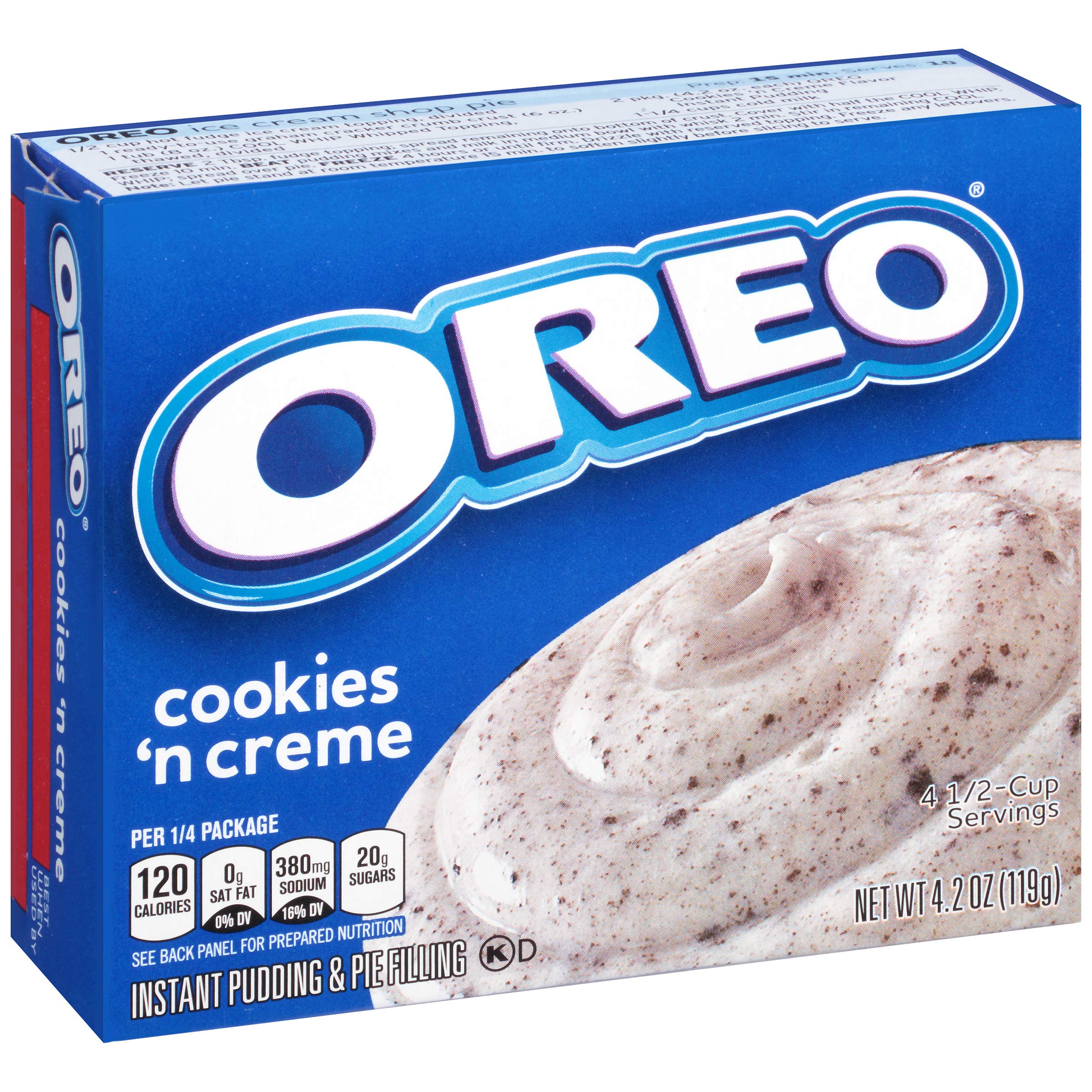 Jell-O Instant Pudding and Pie Filling, Oreo Cookies 'n Cream, 4.2-Ounce Box (Pack of 6) by JELL-O