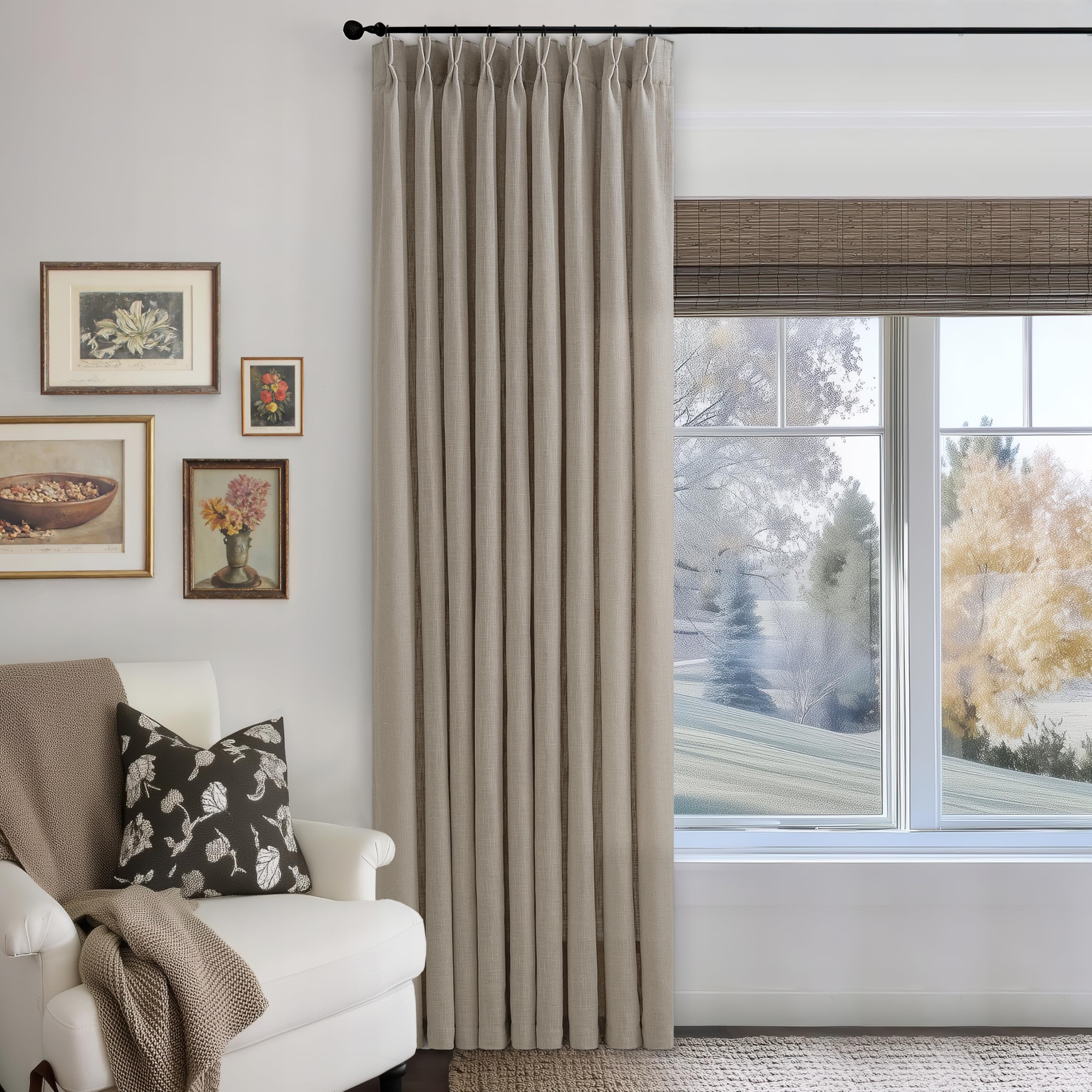 Photo 1 of Seeluck 60"W x 108"L Linen Curtains