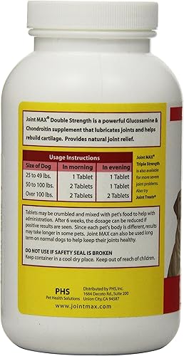 Miniatura 2 de Pet Health Solutions Tabletas masticables de doble fuerza (DS) para perros, glucosamina, condroitina, vitaminas y antioxidantes, alivio del dolor de