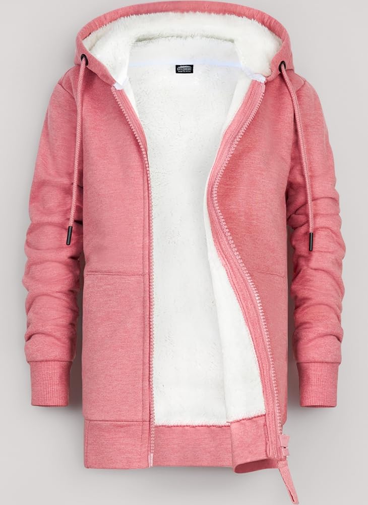 Sweat à Capuche Zippé Everlast Femme - Noir/Rose, Taille 10, Polaire Doublé, Occasion Parfait état