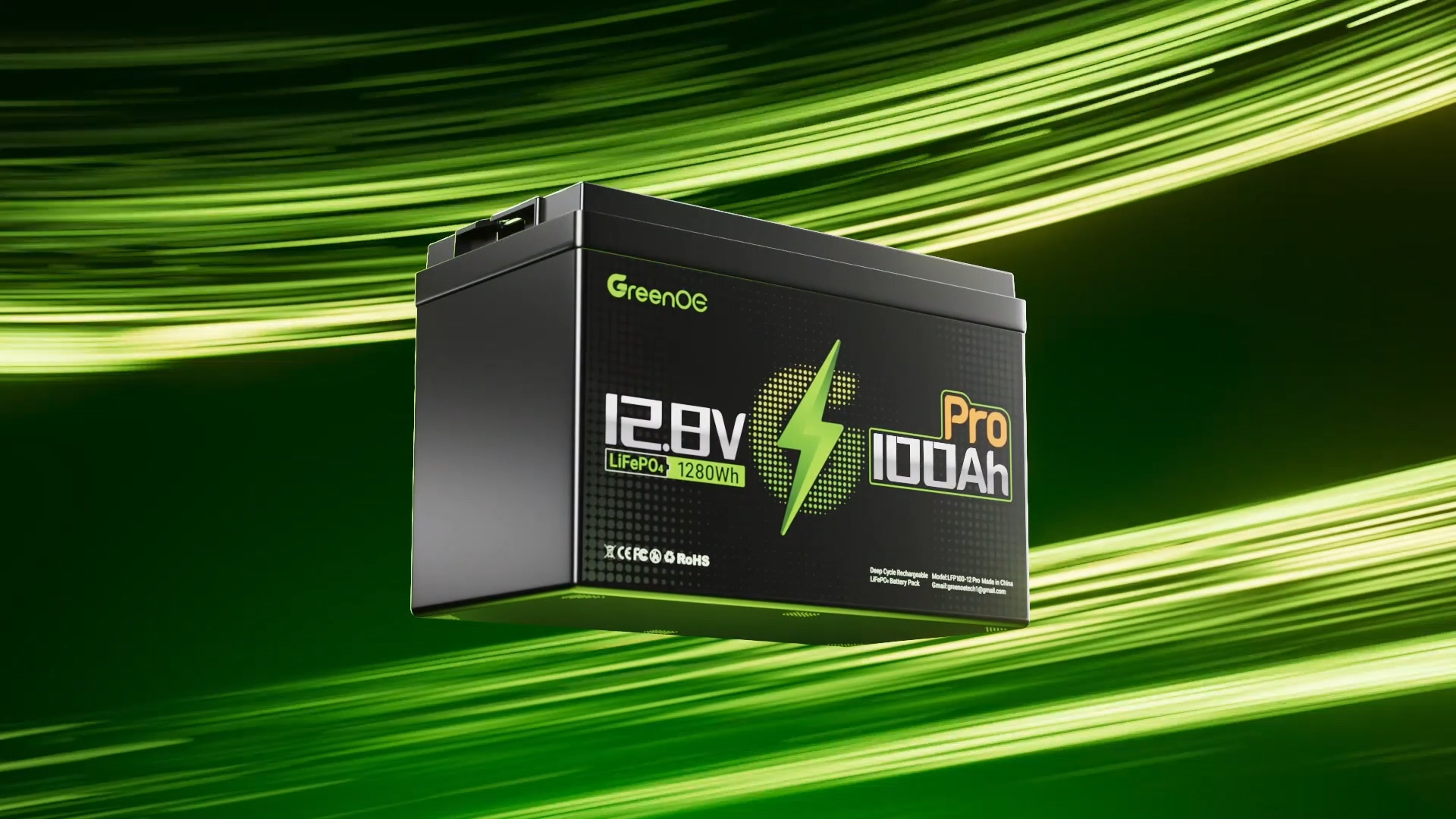 Amazon.com: GREENOE 12V 100Ah Mini LiFePO4 Battery, Smaller Than