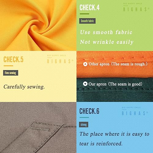Miniatura 5 de Delantal ajustable con bolsillo extra grande con cintas para abrochar, para mujeres y hombres, disponible en 18 colores, ideal para chefs, cocina,