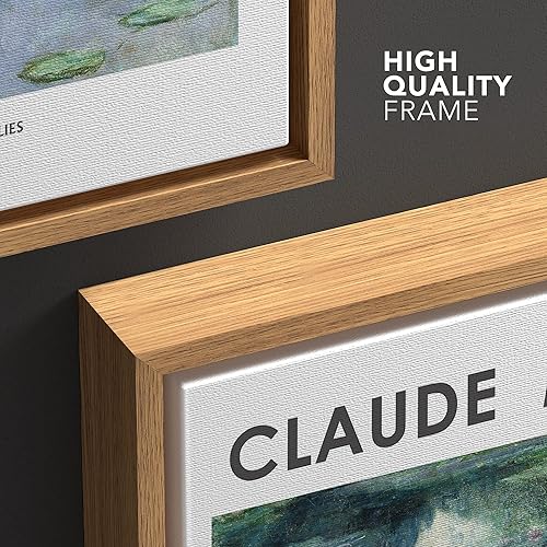 Miniatura 4 de wall26 Lienzo enmarcado para pared, diseño de lirio de agua, lago, por Claude Monet, naturaleza, ilustraciones de área silvestre, bellas artes,