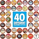 Two Rivers Coffee Flavored Coffee Pods Compatible with Keurig K Cup Brewers, Assorted Variety Pack Flavored Coffee, 40 Count